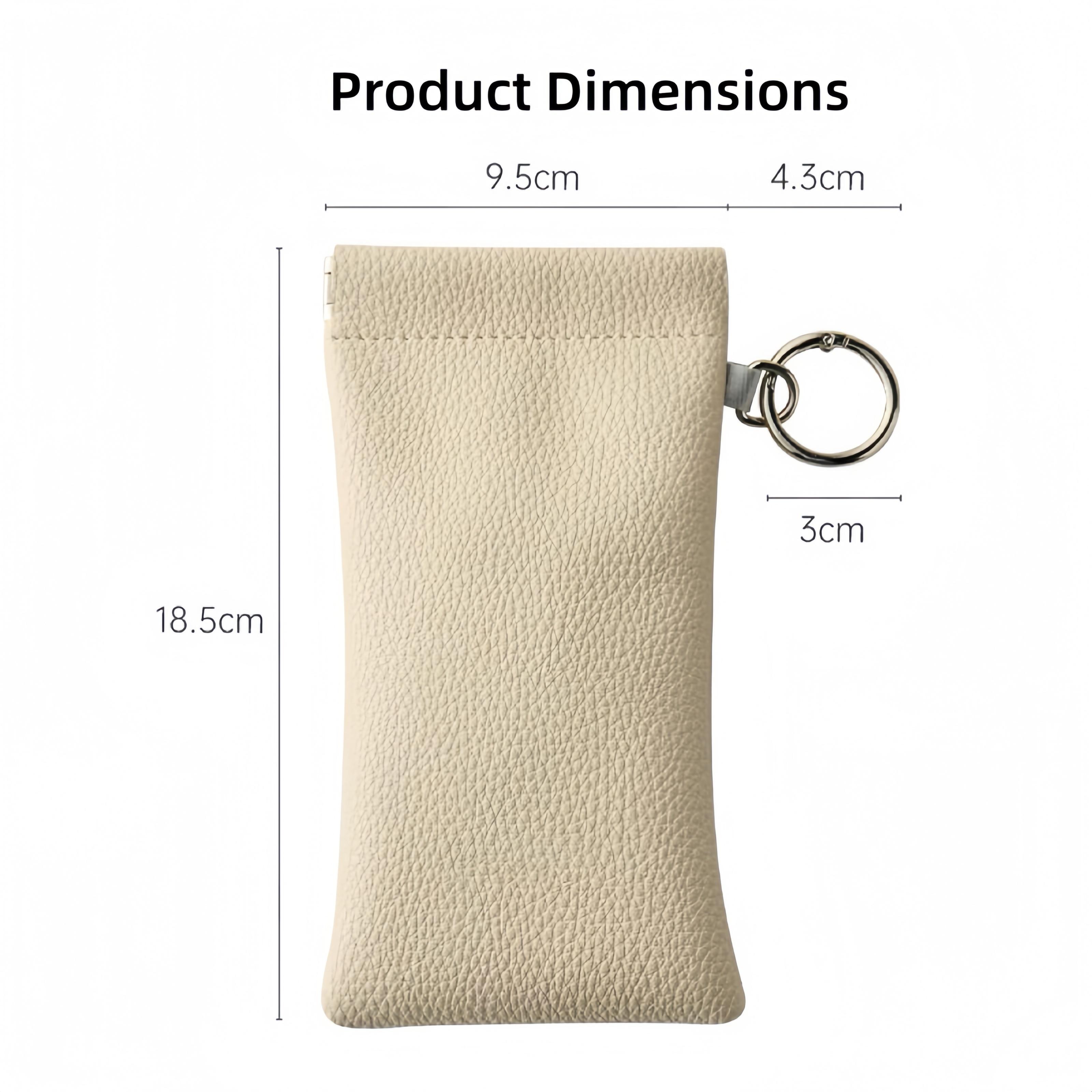 2 PCS Soft PU Leather Sunglasses Pouch with Elastic Opening, Portable Anti-Scratch Eyeglasses Storage Bag, Built-in Cleaning Cloth & Keychain Included, Minimalist Lightweight Protective Sleeve, Daily Travel Outdoor Eyewear Accessories for Women & Men-MM1
