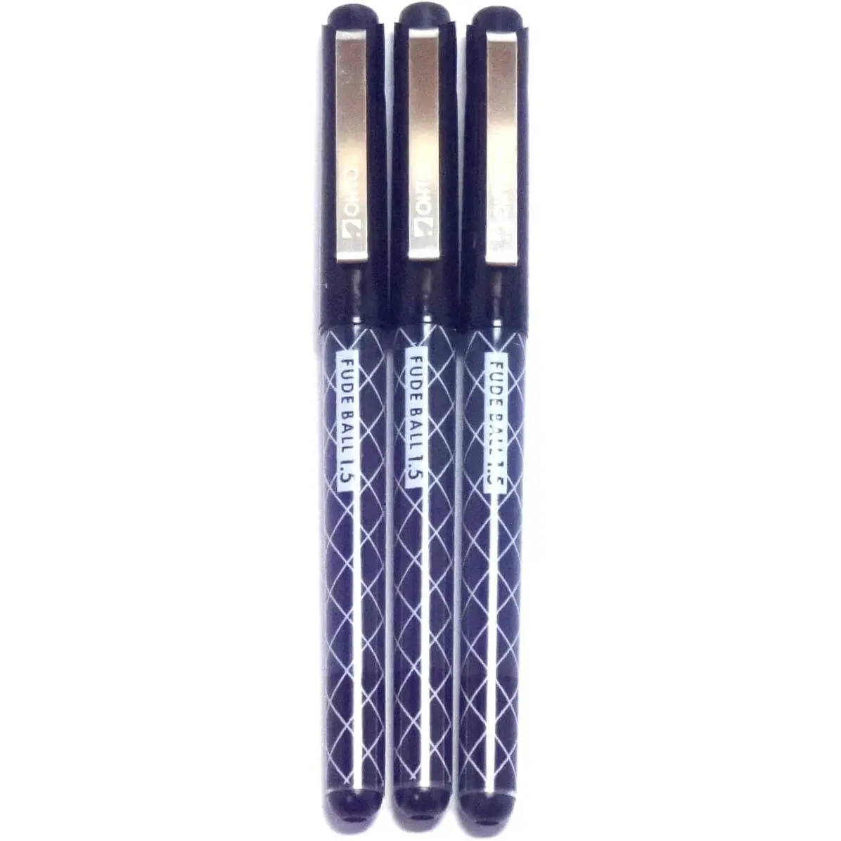 Fude Ballpoint Pen Extra Bold, 1.5mm, black ink, 3 pens per Pack ( import) [Komainu-Dou  Package]
