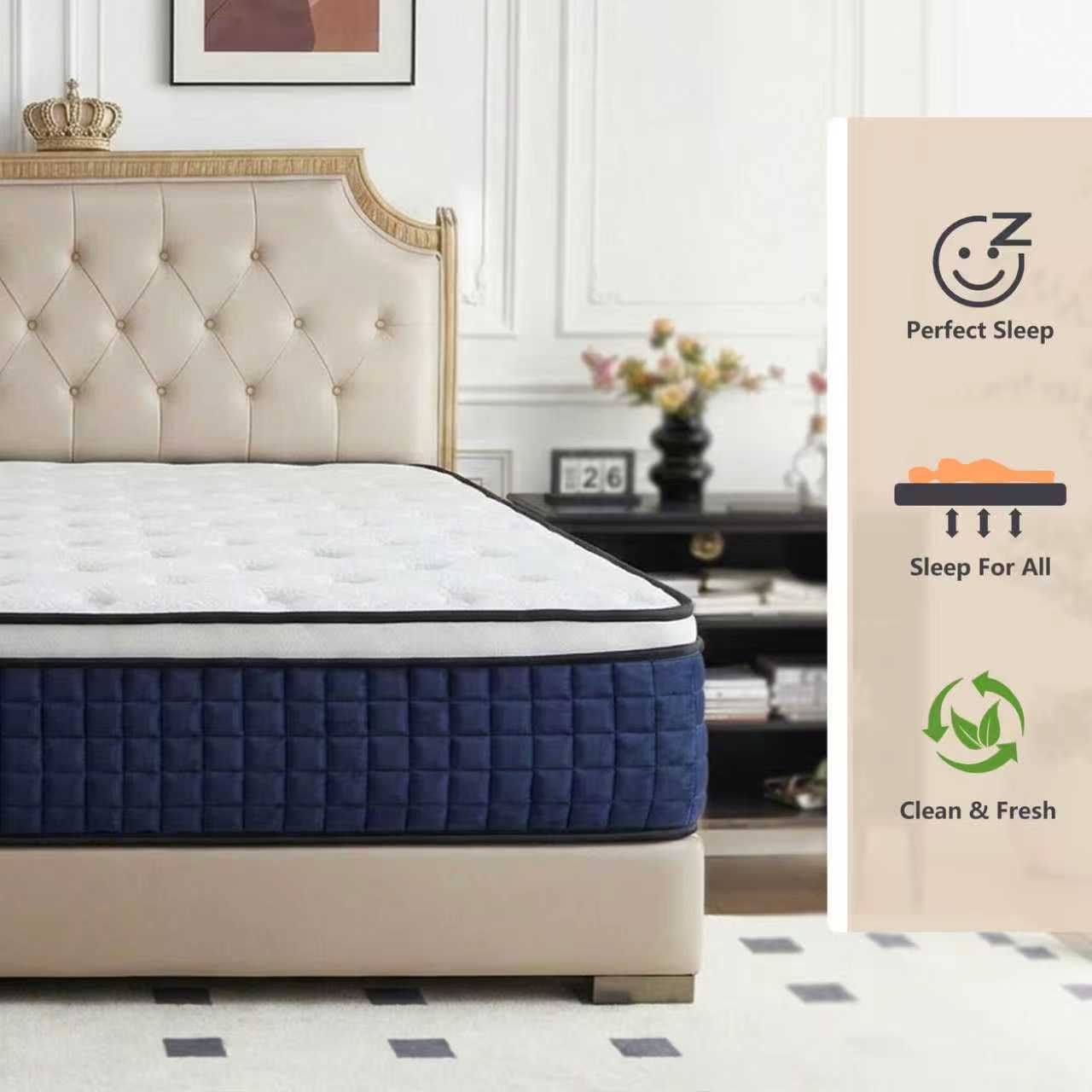 Queen King Mattress 8/10/12 Inch 14 InchSuperior Firm Hybrid Mattress In A Box - EuroTop Luxury Mattress-Gel Memory Foam AndInnerspring Hybrid Mattress For MotionIsolation, Edge Support, 365-nights Trail