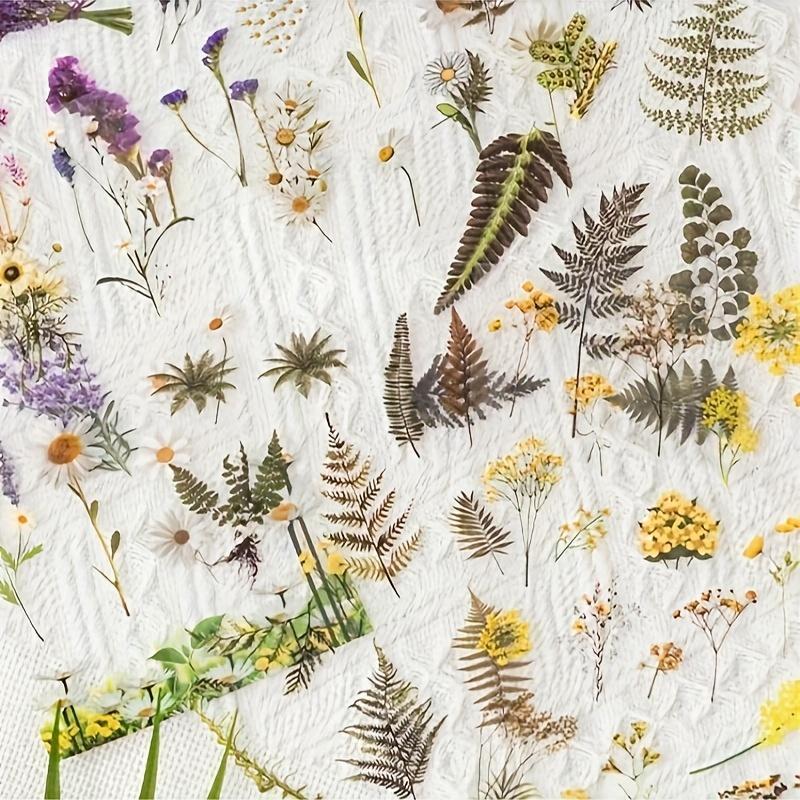 48 Vintage Natural Floral Scrapbook Stickers, Waterproof Transparent Flower Stickers, Self-Adhesive Plant Decals for Scrapbooks, Journals & Crafts, Scrapbooking 48 Vintage Natural Floral Scrapbook Stickers, Waterproof Transparent Flower Stickers, Self-Adhesive Plant Decals for Scrapbooks, Journals & Crafts, Scrapbooking