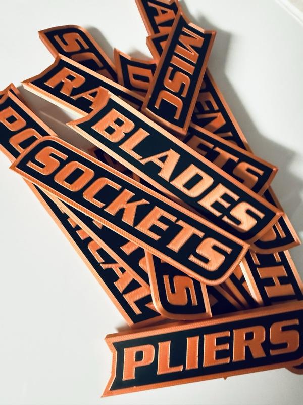 12-Pack Premium Magnetic Toolbox Labels for Tool Organization - 12 Pack of High Quality 3D Printed Personalized Magnets for Metal Cabinets, Drawers, Tool Chests, Decor Plastic Gift