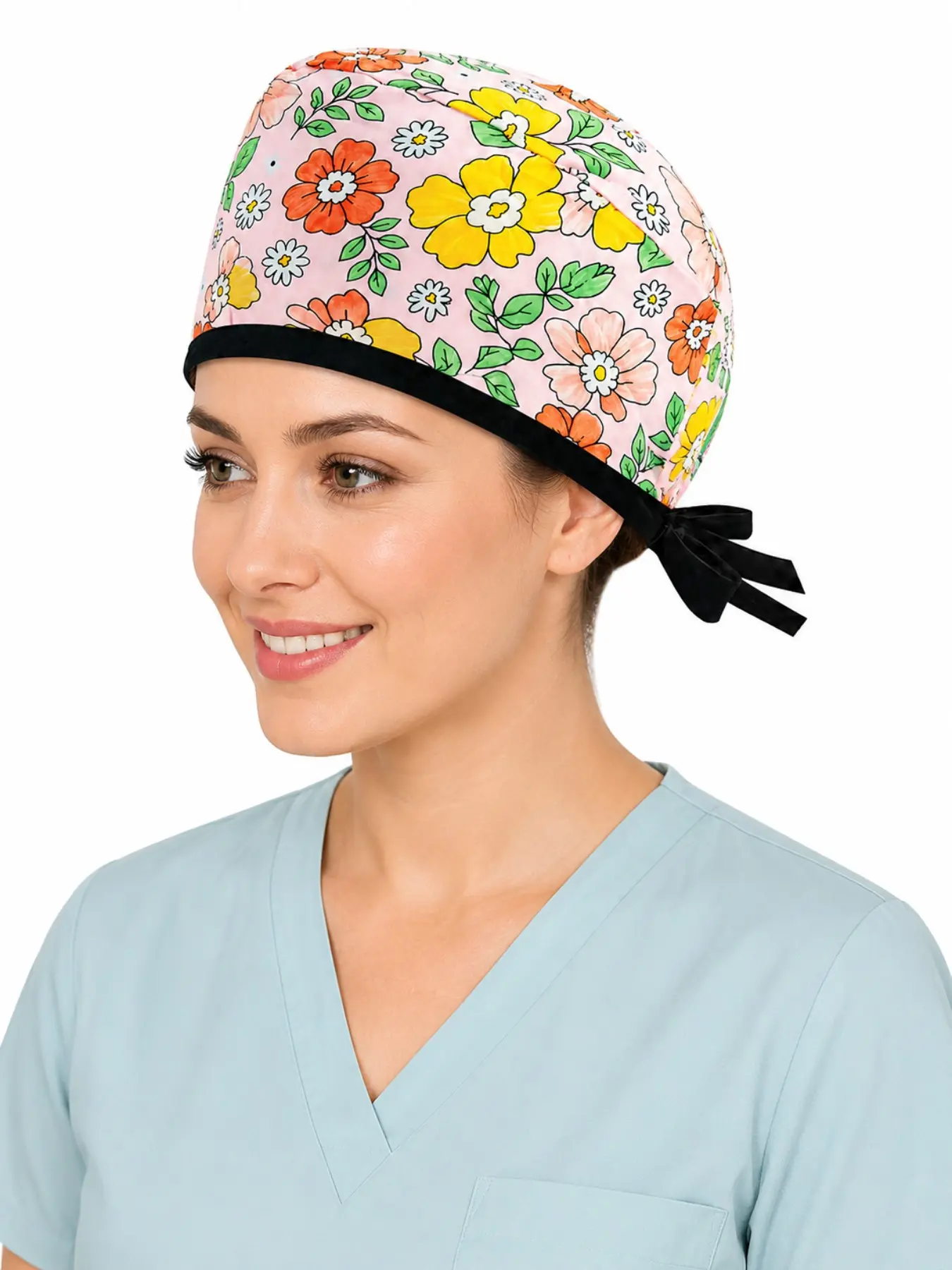 Adjustable Cartoon Print Beanie Hat, Unisex Medical Work Cap, Multi-Use Doctor Nurse Pet Grooming Hat, All Seasons Casual Style