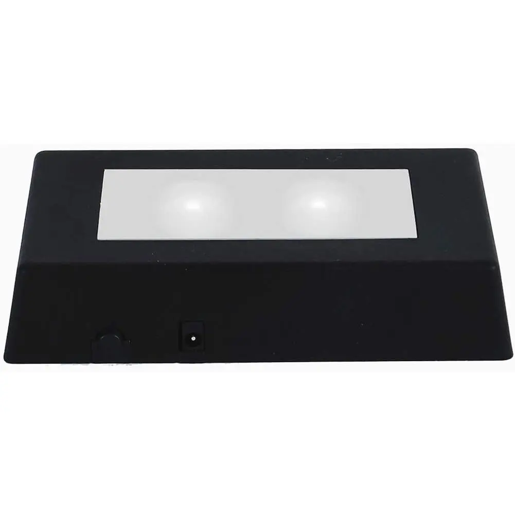 Rectangular LED Light Base Display Stand with Color Changing LED for 3D Glass Crystal Art, Holiday Party Decoration, Black, SmallGift