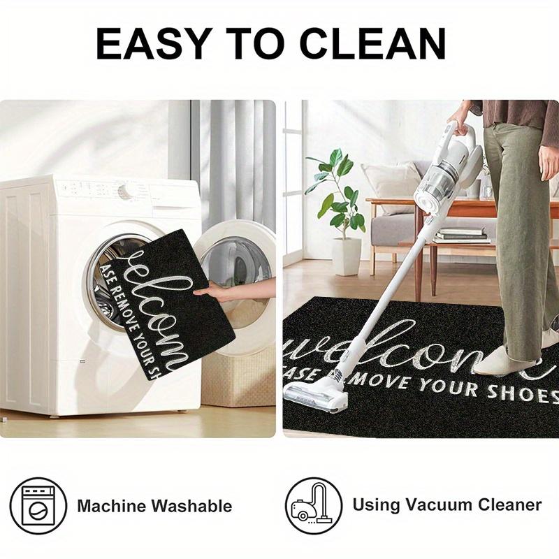 Welcome Please Remove Your Shoes Doormat Versatile Non-Slip Flannel Mat for Entryways Game Rooms Laundry Living Areas Machine Washable Lightweight Durable Ideal for Holidays Home Decor Entryway Mat Decorative Doormat Soft Texture Mat