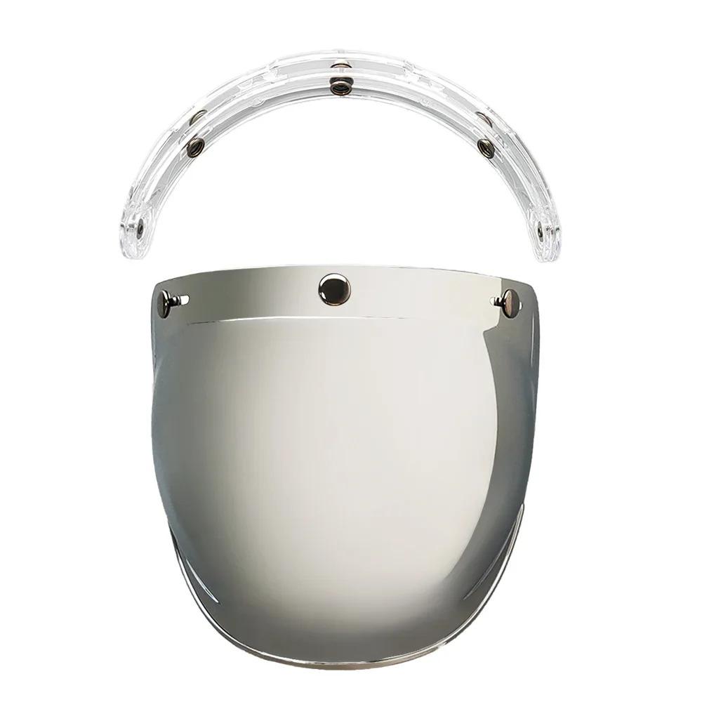 Three Buckle Bubble Visor for Three-Button Helmets Flip-Up Motorcycle Helmet Visor Capacete Lens Visera Cosco Moto Accessories