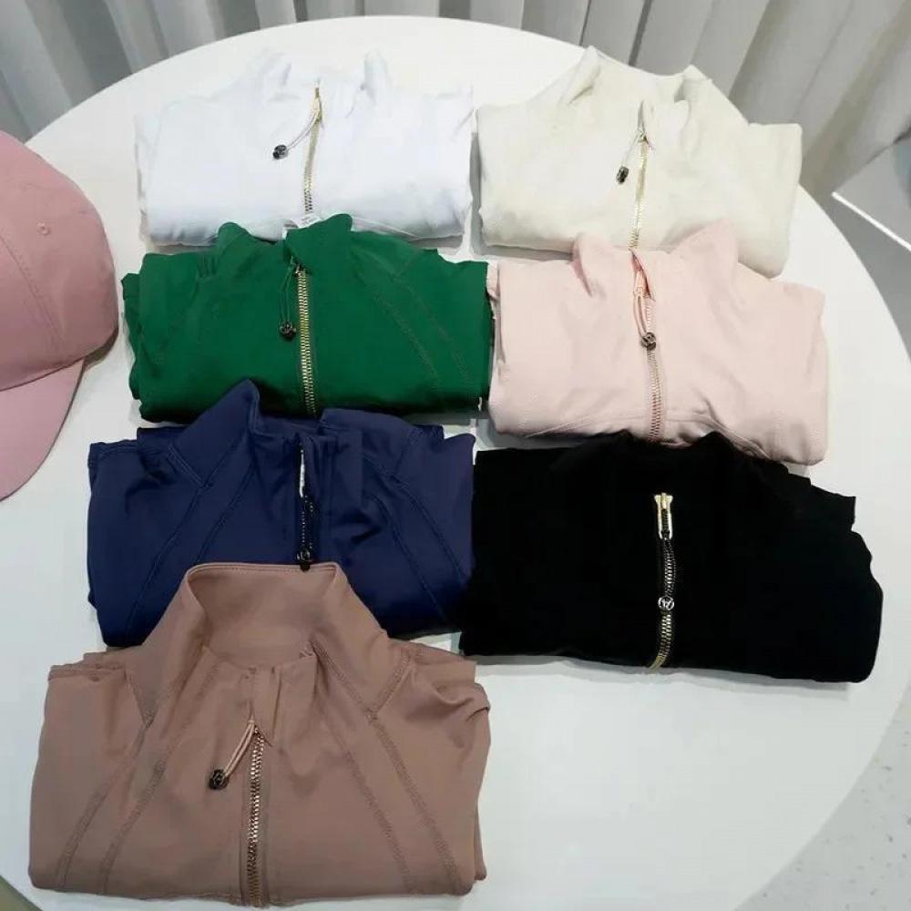 2026 Rose Gold Jacket Third Generation No Mesh Slim Fit Thin Sport Fitness Yoga Wear Stand Collar Outerwear For Women Versatile Daily