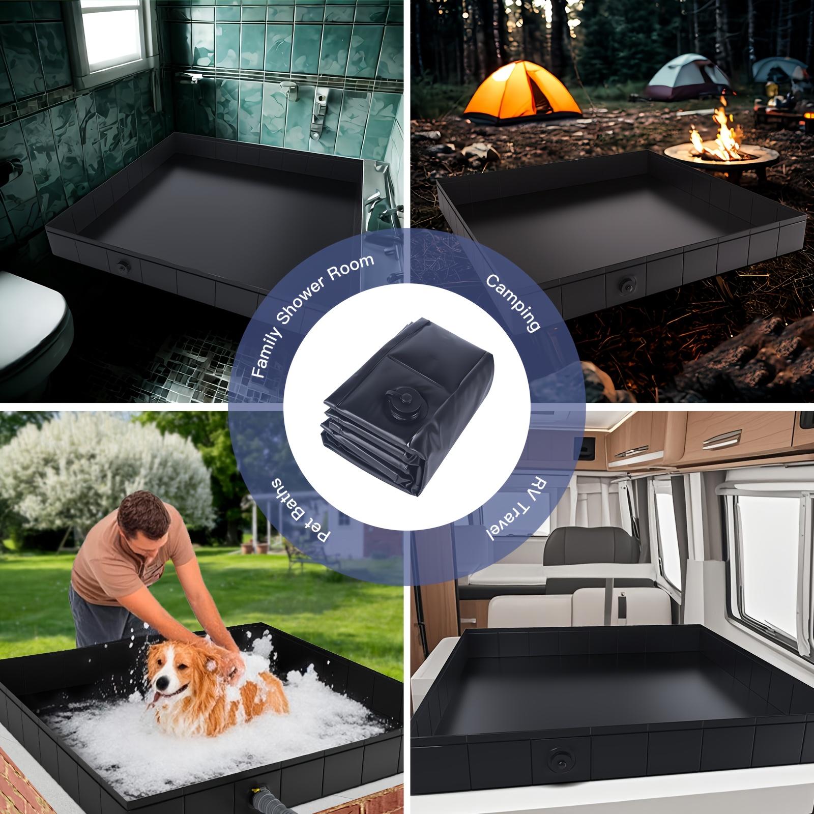 Foldable portable shower tray, camping outdoor shower room, fishing storage basin, collapsible shower pool, RV outdoor shower base, camping shower tent, pet bathing