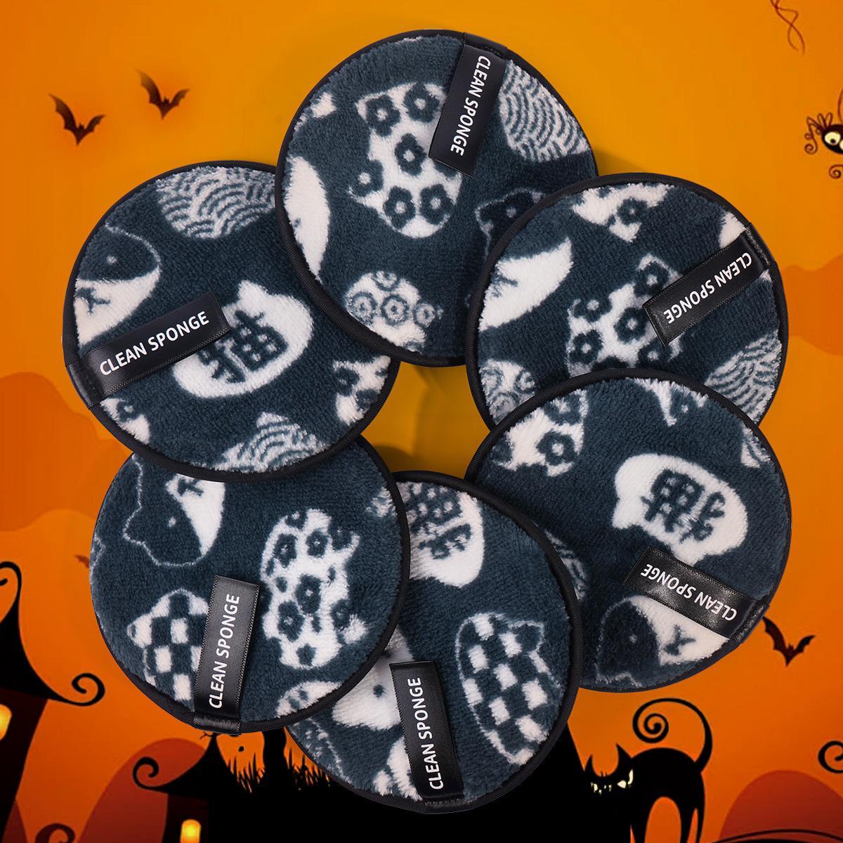 Makeup Remover Powder Puff, 6 Counts/set Reusable & Washable Makeup Remover Puff, Facial Cleansing Puff, Facial Skin Care Tool for Women