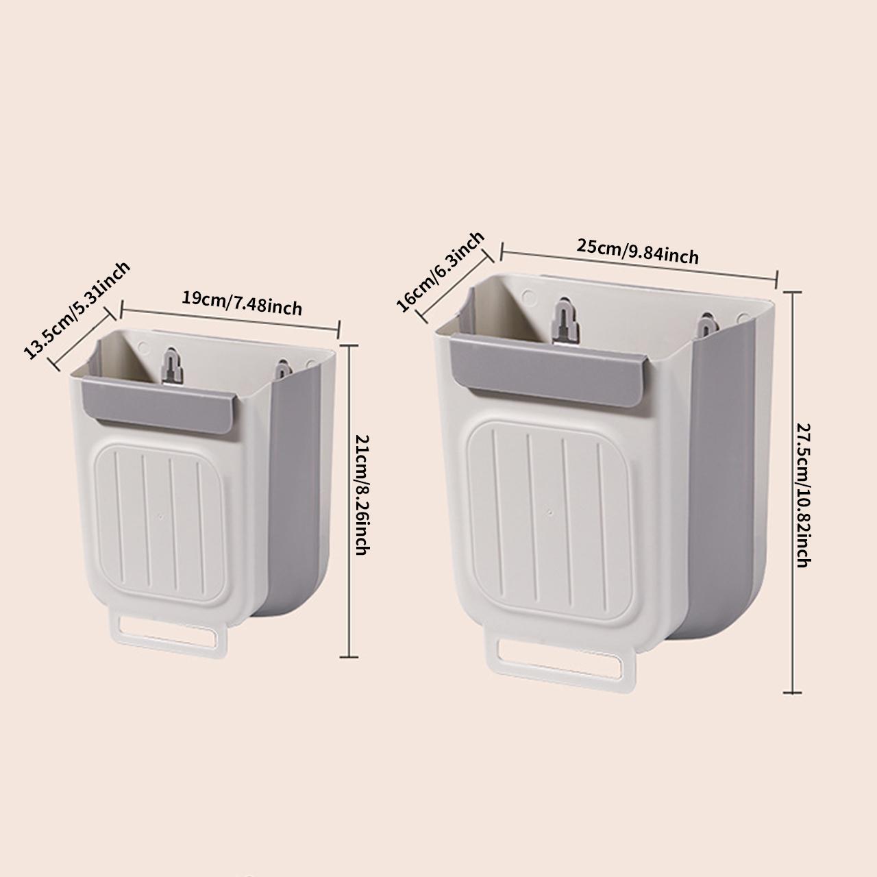 Foldable Kitchen Trash Can, Hanging Cabinet Garbage Bin, Household Waste Bin, No Bending Required, Thickened Large Capacity, Home Use Storage Solution