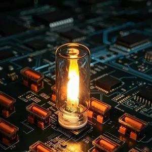 LED Flameless Candle Light, USB Interface Realistic Fire Lamp, Abs Shatter-Resistant Glass Art Lamp, Home Bedroom Car Fireplace Table Decor