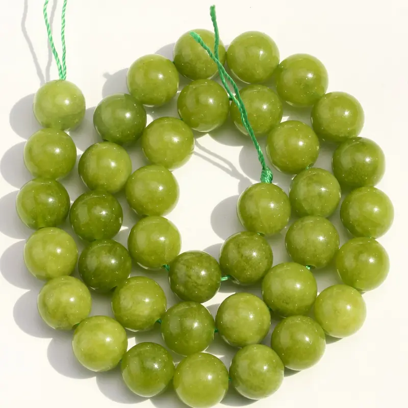 Olivine Beads, Natural Stone Beads, Beads For Crafts, Crafting Beads, DIY Jewelry Making Supplies for Bracelet & Necklace & Earrings, Jewelry Making Accessories