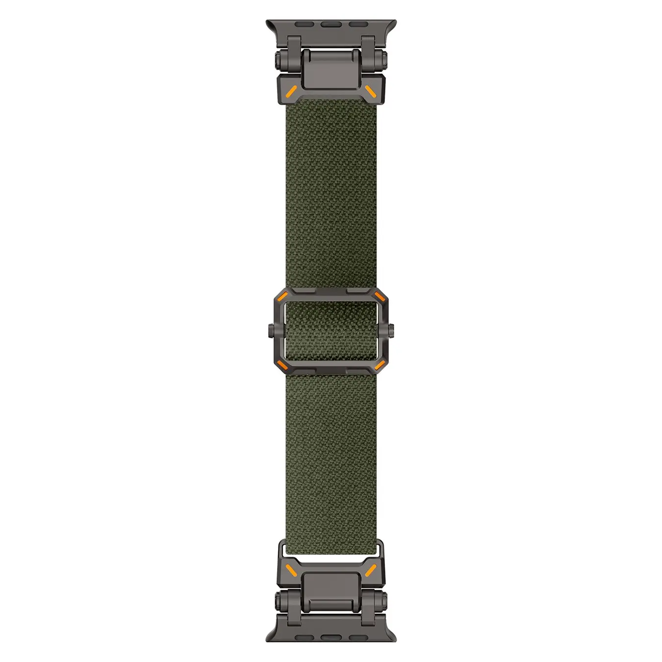 Articulated Titanium Nylon Band for Apple Watch Ultra, Woven Fabric Strap with Precision Hinge Connectors, Durable and Comfortable