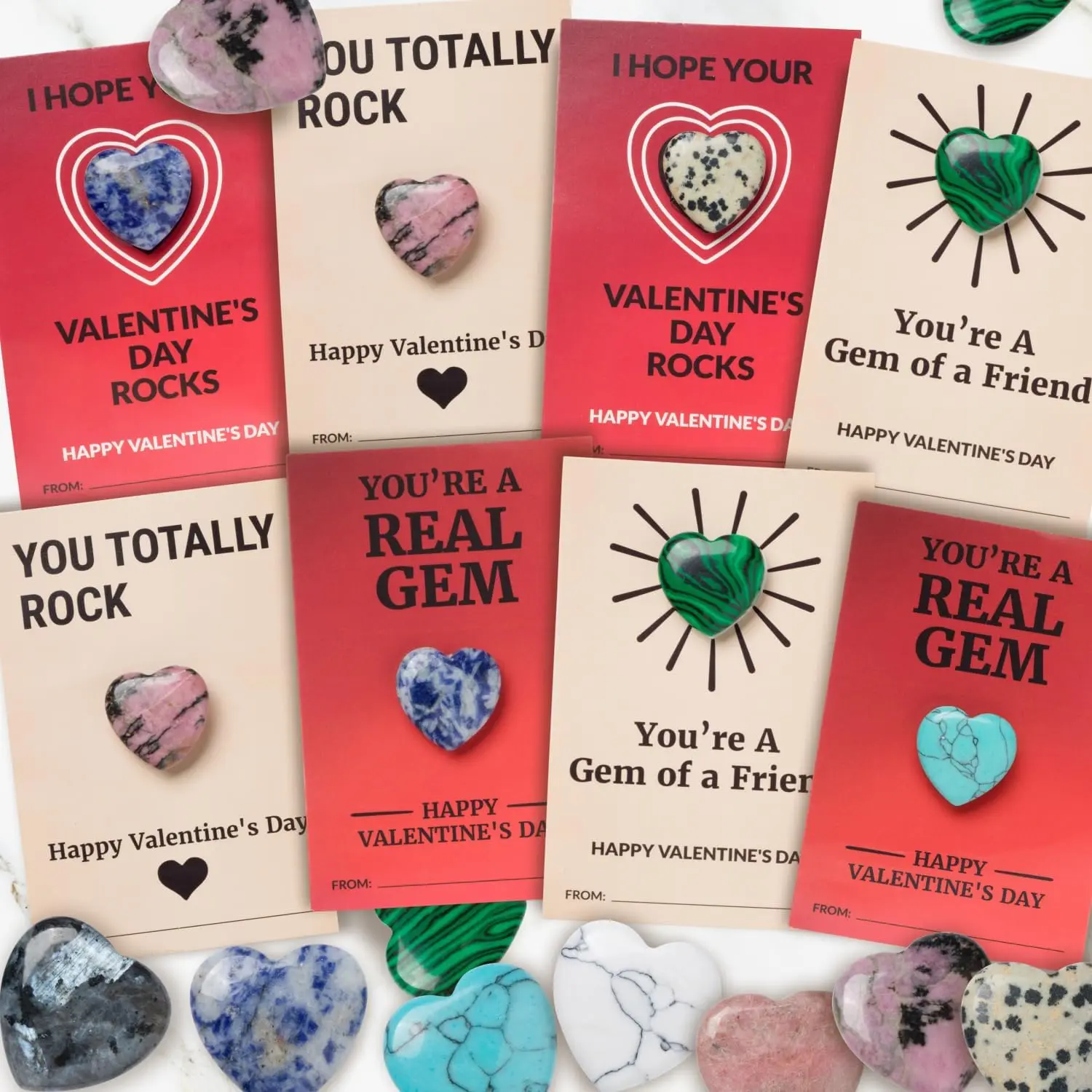 Valentines Day Gifts for  Classroom - 30 Pack Heart Shape - Valentines Day Cards for  School Class  Exchange- Boys, Girls, , Party Favors