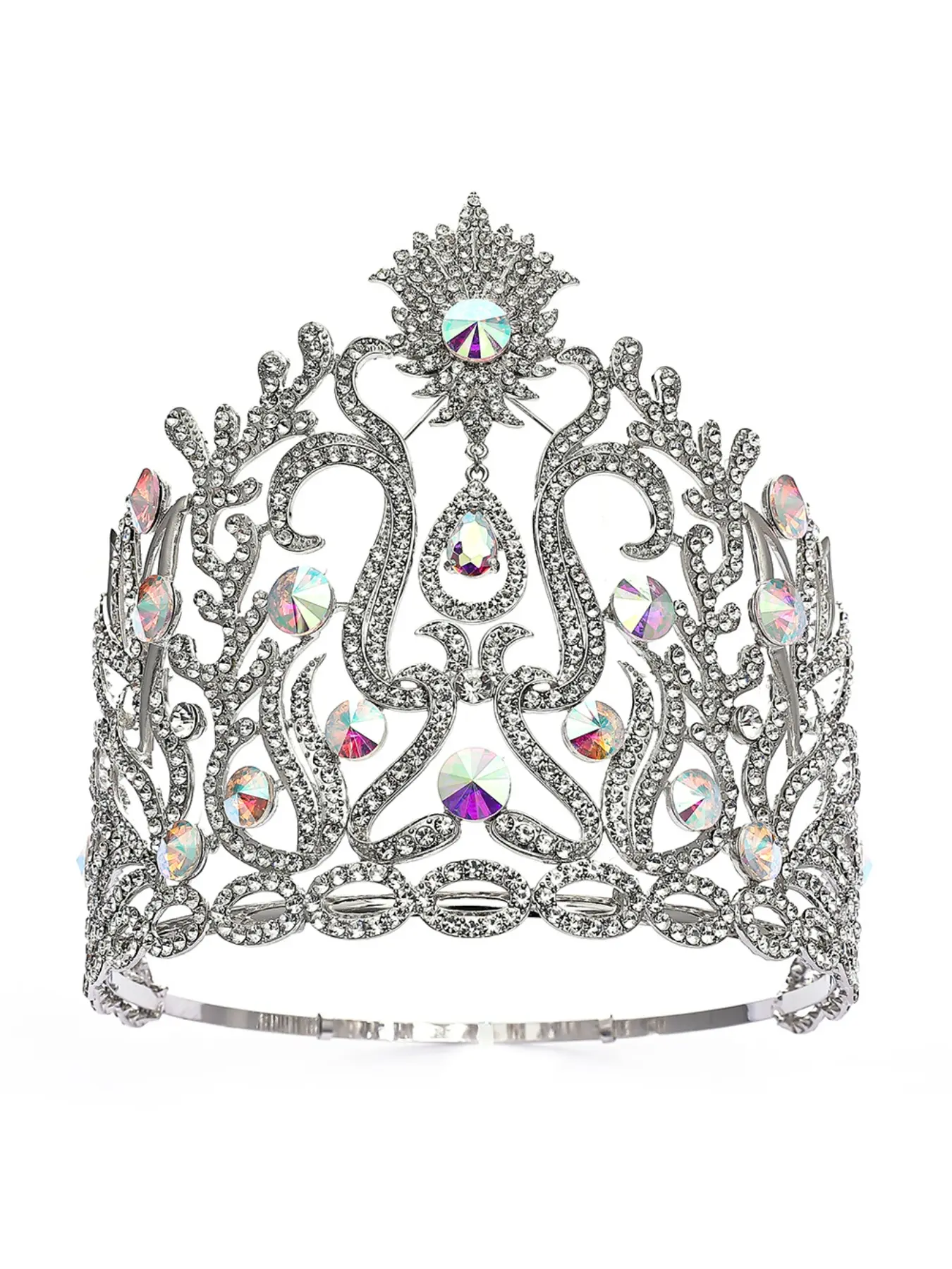 European and American stage beauty pageant crown runway bridal crown adjustable