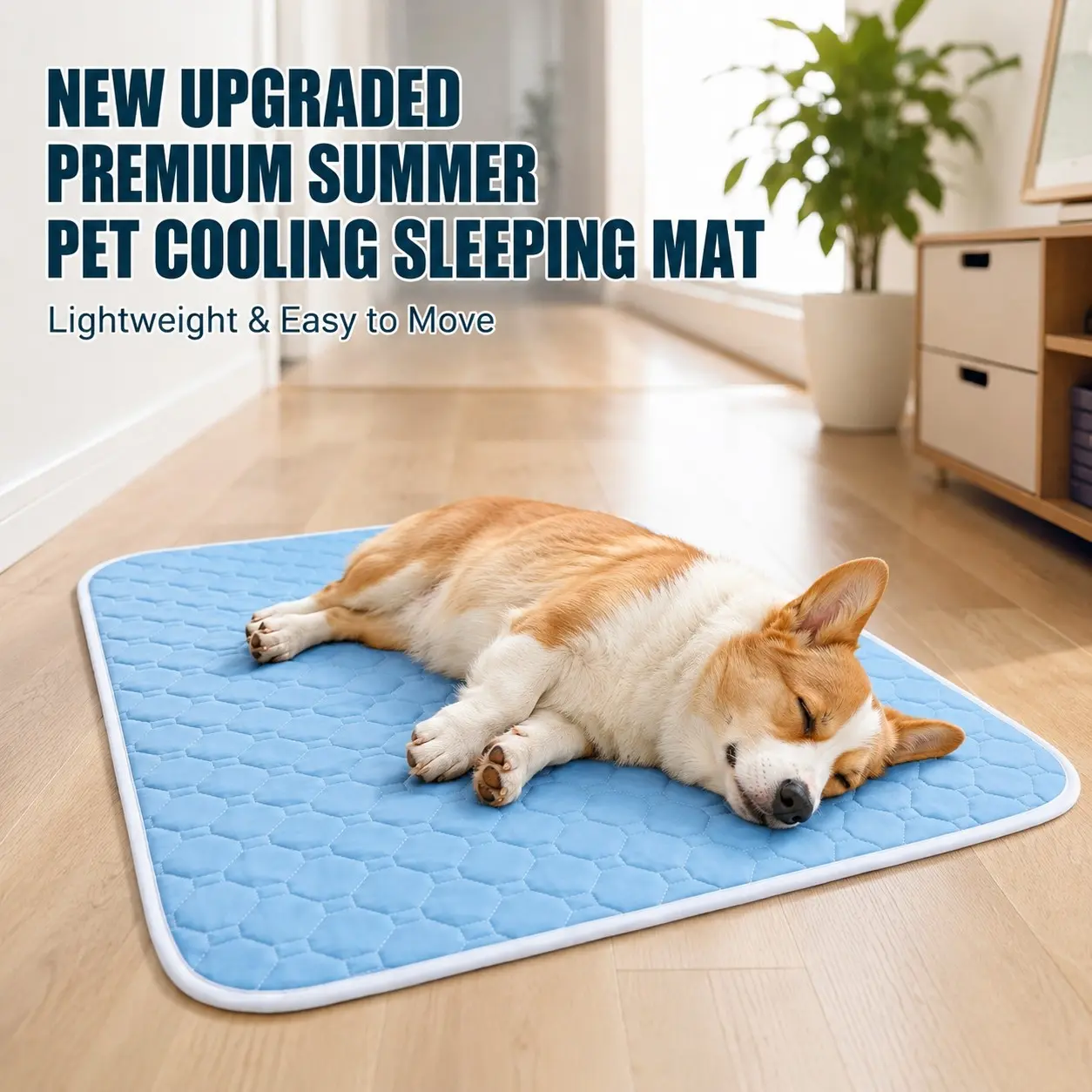 Viral Summer Cooling Pet Mat for Dogs and Cats, Ice Silk Breathable Washable Non Slip Pad, Thin Lightweight Portable Dog Bed for Sofa Bed Crate Car Travel Camping, Christmas Halloween Birthday Gift for Mom Wife Girlfriend, Summer Essentials