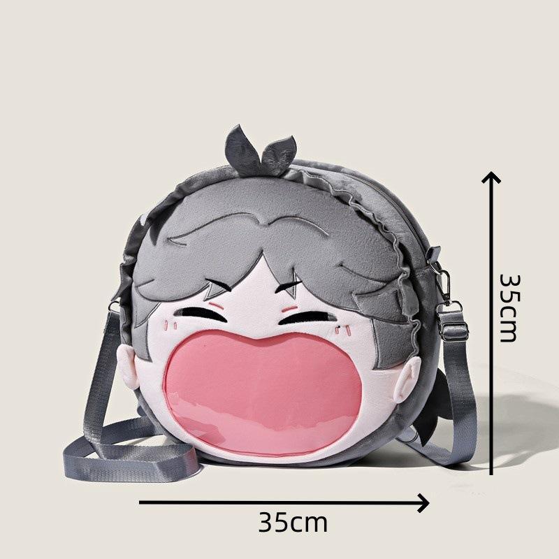 Haikyu!! Sugawara Koushi Translucent Big Mouth Bag Cartoon Kei Tsukishima Itabag Portable Storage Anime Peripherals Holiday Gift