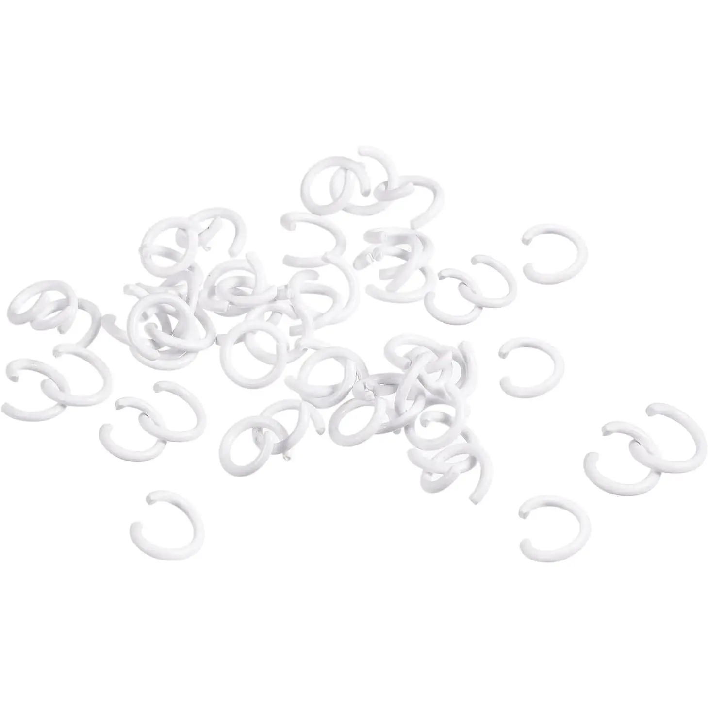 Open Jump Rings, 8mm Colorful O-Ring Connectors for DIY Crafts  Making, Carbon Steel, White, 100 count