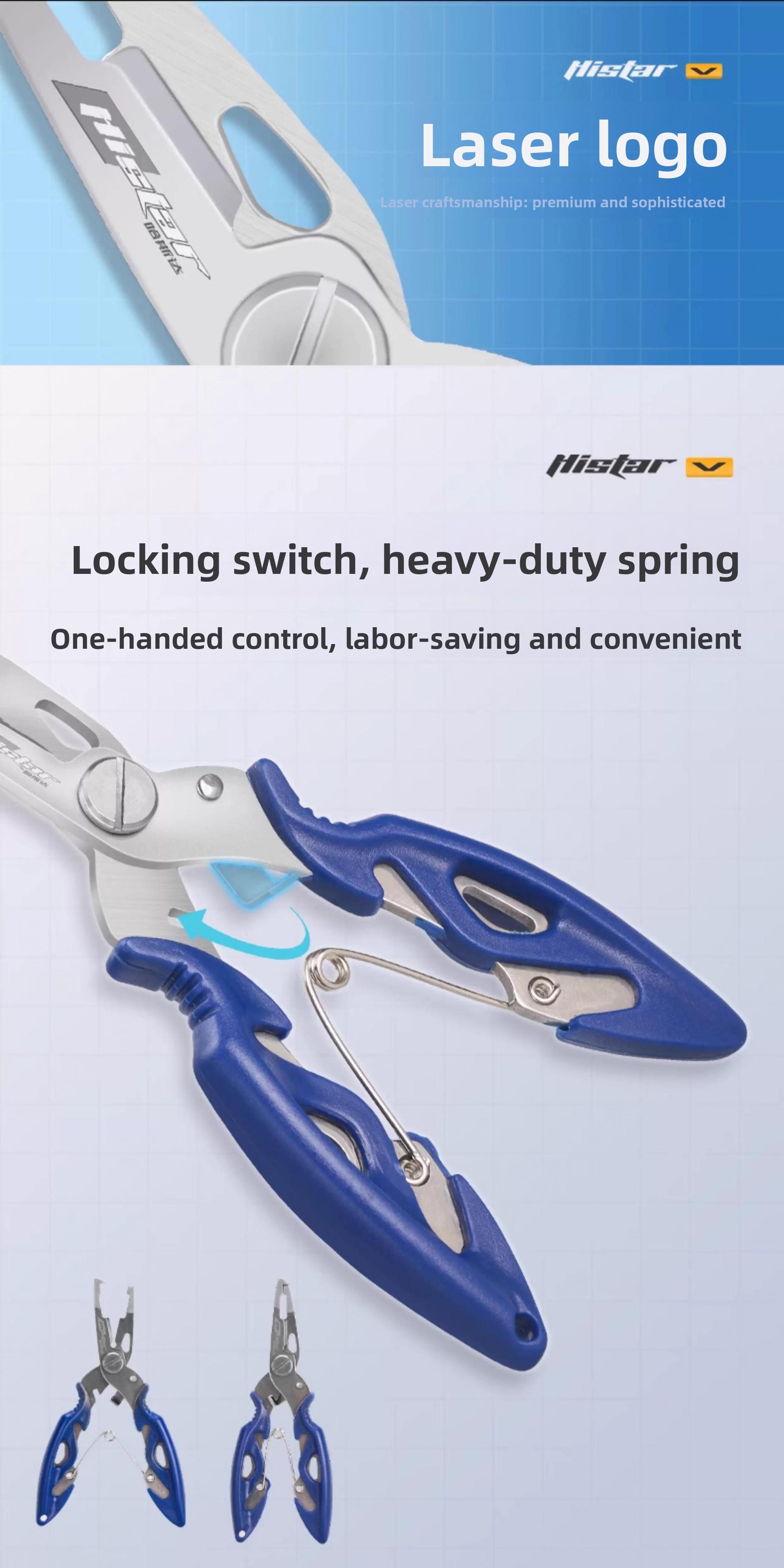 Multi-Functional Fishing Pliers, Stainless Steel Lure Pliers with Hook Remover, Line Cutter & Scissors for Fishing