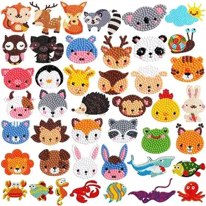 Diamond Art Kits for Kids Boys and Girls Ages 6-8-10-12 Easy to DIY Creative Diamond Art Sticker Craft by Numbers Kits for Kids and Adult Beginners (Animal)fidget toys