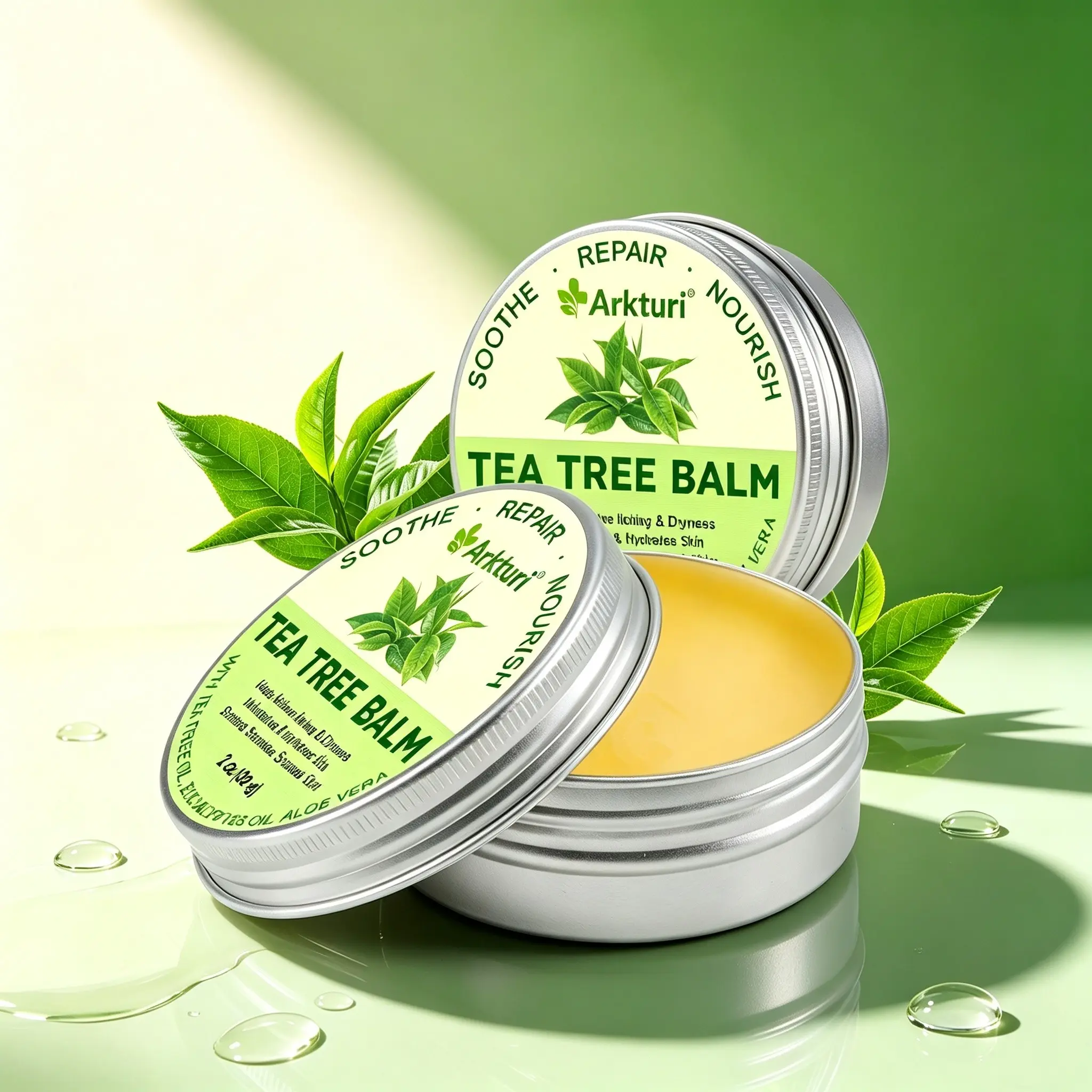 Tea Tree Oil Gel 60g, Natural Ingredients, Gentle Care, Quick Absorption, Smooth Skin, Ideal for Dry or Rough Skin, Hand, Foot, Body Moisturizer