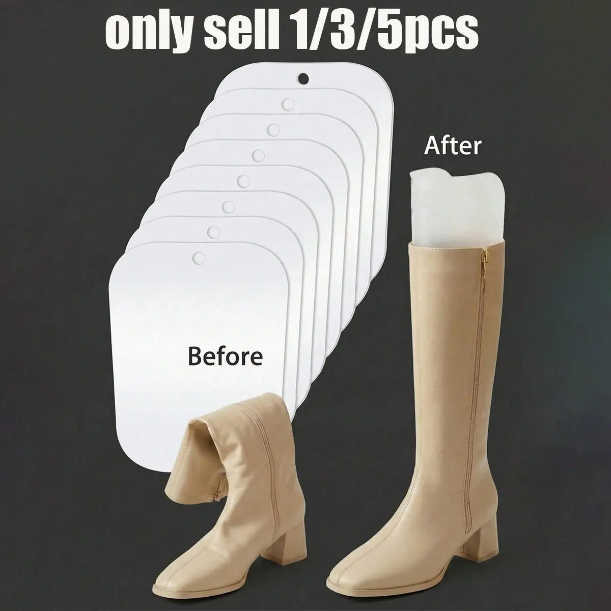 High Ankle Boot Stabilizer, Plastic Insert for Shoe Support, 3D Fixed Boot Shaper, Keeps Shape for Women's Boots, Cowboy Boots, Knee-High Boots