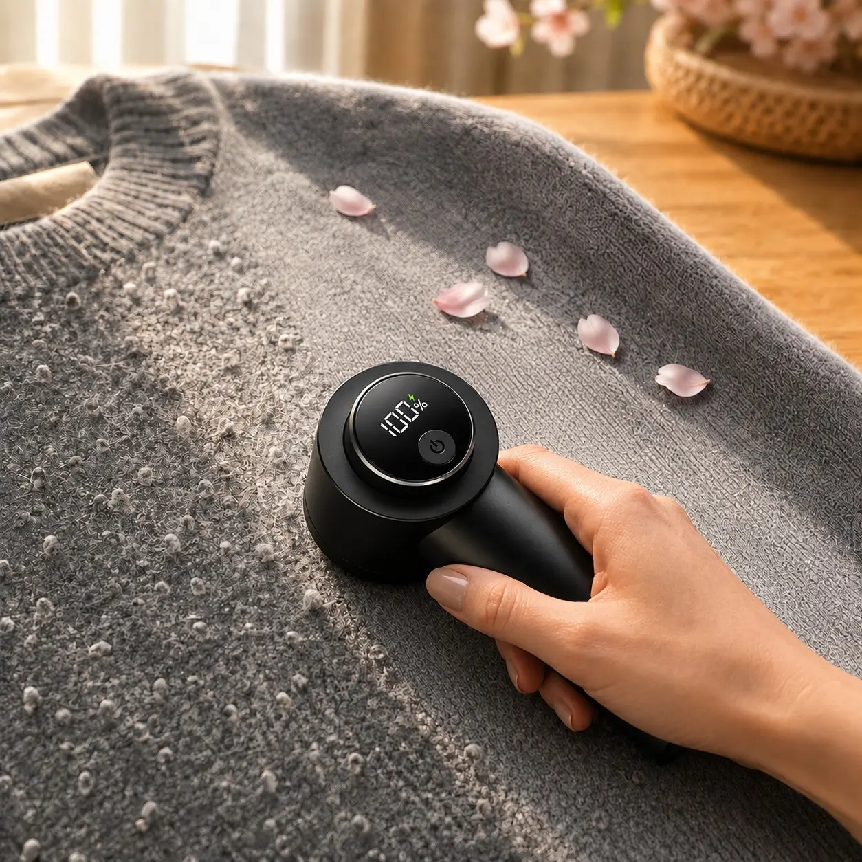 Rechargeable Digital Display Fabric Shaver, USB Charging, Alloy Steel Blade, Ideal for Clothes Sofa Carpet Cleaning, Home Hair Remover, Lint Remover Tool