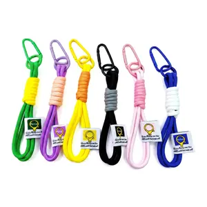 Everyday Essential Nylon Rope Keychain For Men Women Carabiner Clip Hand Rope For Bag Modern Minimalist Bulk Gift For Couples Friends Colleagues