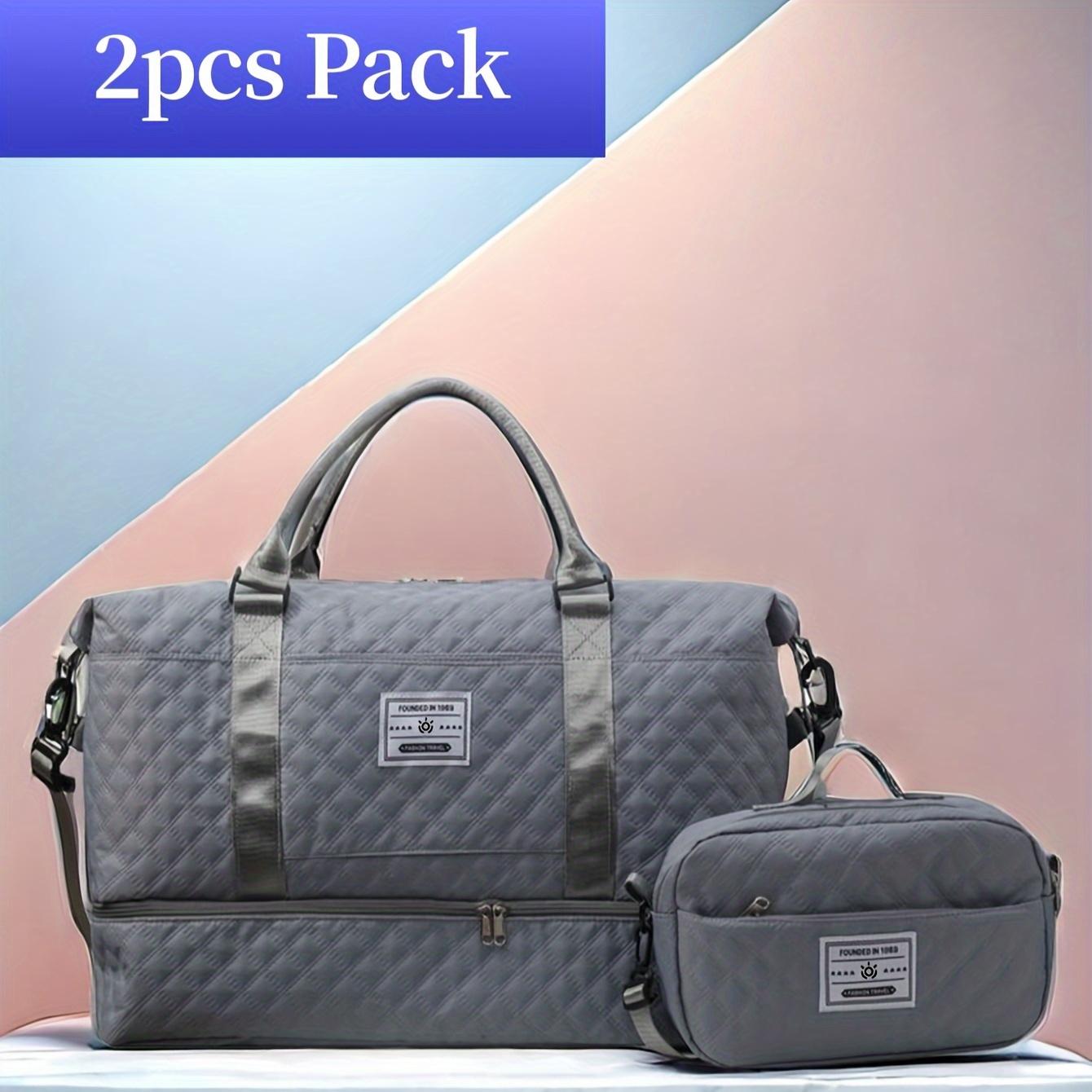 Travel Bag Set, Women's Weekend Bag with Shoulder Strap, Overnight Bag with Shoe Compartment, Yoga Gym Bag with Wet Pocket and Shoe Pocket, Pre and Postpartum Hospital Bag, Business Sports Bag Set