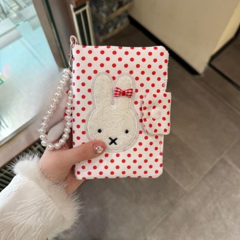 New Miffy Rabbit Sweet and Cute Creative Cartoon Pattern Simple Portable Passport Holder Card Bag Fashionable Decorative Pendant