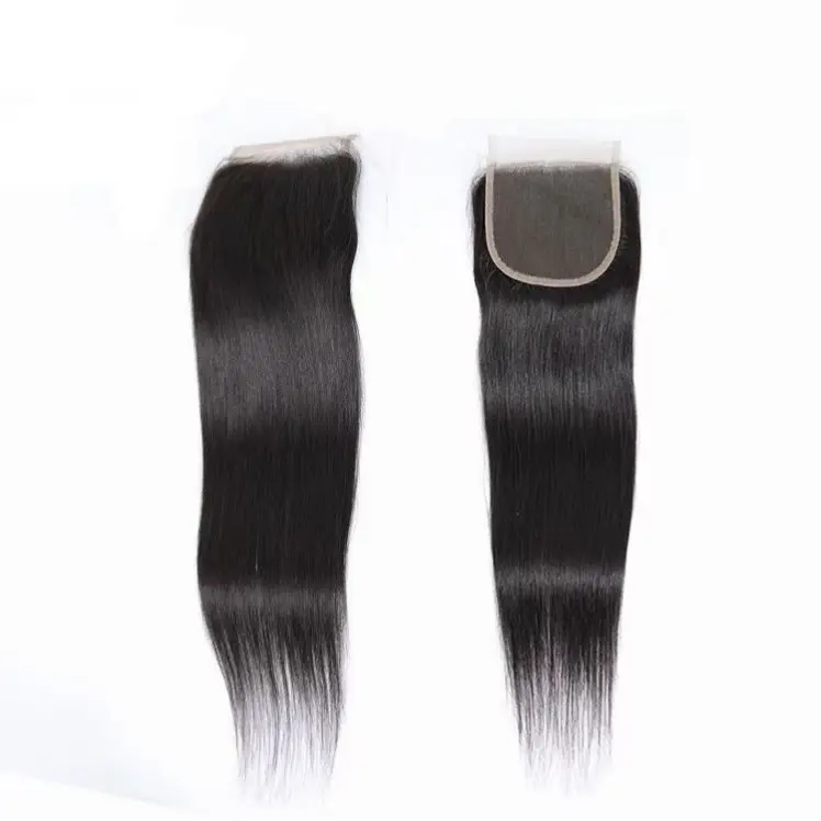 100% Human Hair 4x4 Lace Closure, Premium Hair Extensions Piece for Seamless Hairstyling