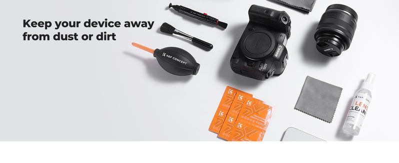 K&F CONCEPT 15-1 Professional Cleaning Kit for DSLR Cameras and Sensitive Electronics, Bundle with Lens Cleaner - Camera Accessories & Photography Accessorie for DSLR Camera Lens Filter Cell Phones