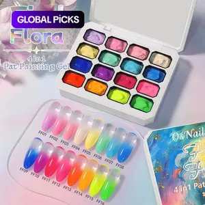 Osnailmall 16 Colors Neon Series Pat Painting Gel, Gradient Nail Art, UV/LED Soak-Off Gel Varnish, Nail Art Supplies #GLOBAL PICKS