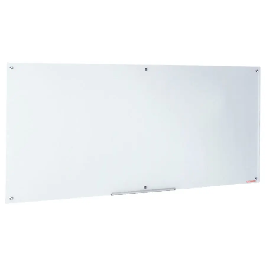 VEVOR Magnetic Glass Whiteboard, Dry Erase Board 72" x 36", Wall-Mounted Large White Glassboard Frameless, with Marker Tray, an Eraser and 2 Markers, White