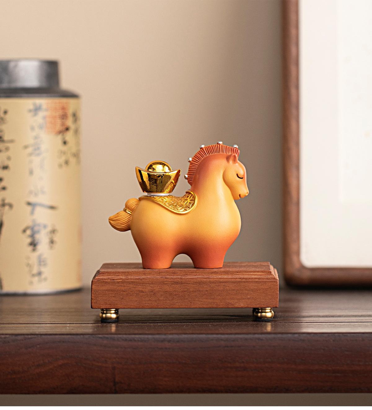 Oriental Art Small Horse Decorative Ornament Desktop Decoration Handicraft Party Favor Gift Birthday Present Welcome Gift
