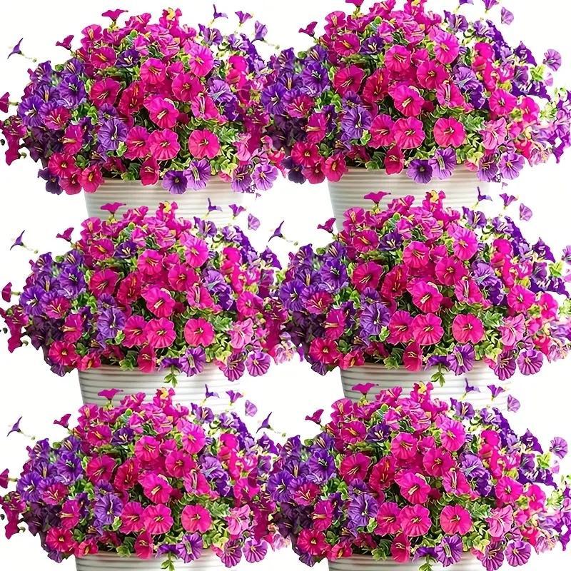 Artificial Flower (16pcs/set), Faux Decorative Flower for Home Garden, Porch, Window Box & Yard, Spring/Summer Artificial Flower Plant for Seasonal Celebrations #GLOBAL PICKS Artificial Flower (16pcs/set), Faux Decorative Flower for Home Garden, Porch, Window Box & Yard, Spring/Summer Artificial Flower Plant for Seasonal Celebrations #GLOBAL PICKS
