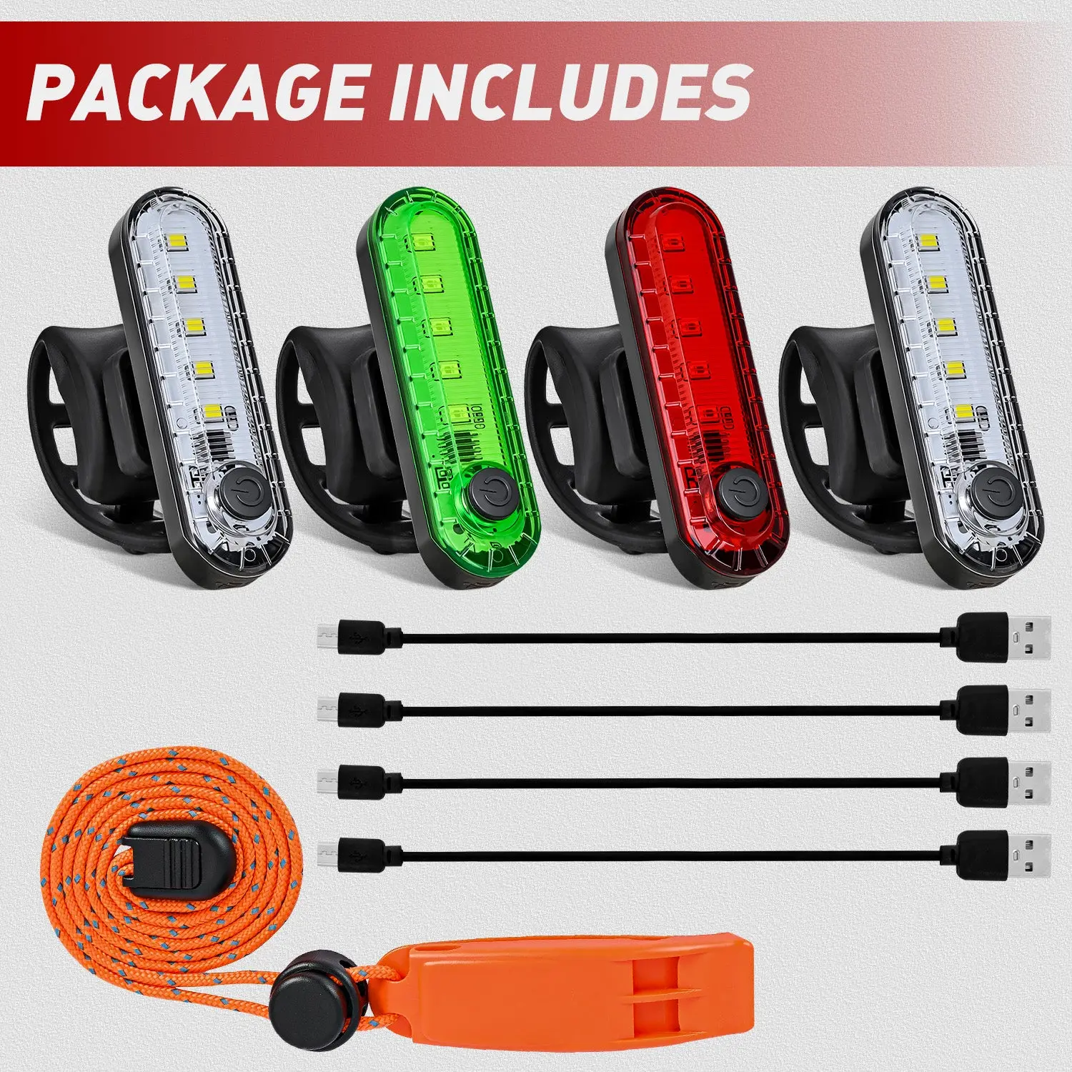 Nilight Marine Boat Navigation Light 4PCS Red Green Port Starboard White Stern Lights Four Mode Waterproof Rechargeable   Safety Lamp for Skeeter Yacht Pontoon Trailer Truck Bike Backpack Helmet