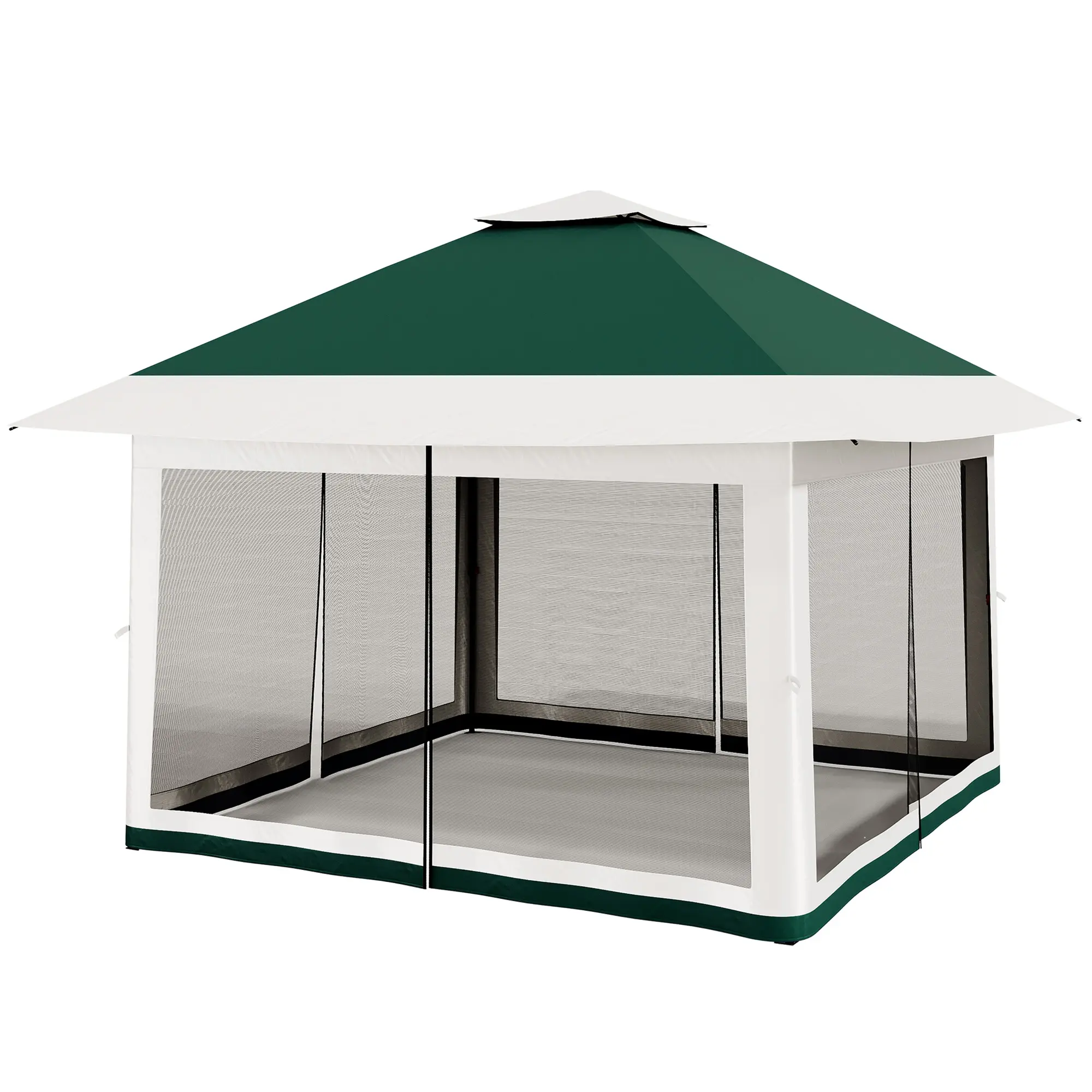 12x12 FT Pop Up Canopy Gazebo with Mosquito Netting – One-Push Easy Setup, Height Adjustable, Waterproof, 4 Sandbags