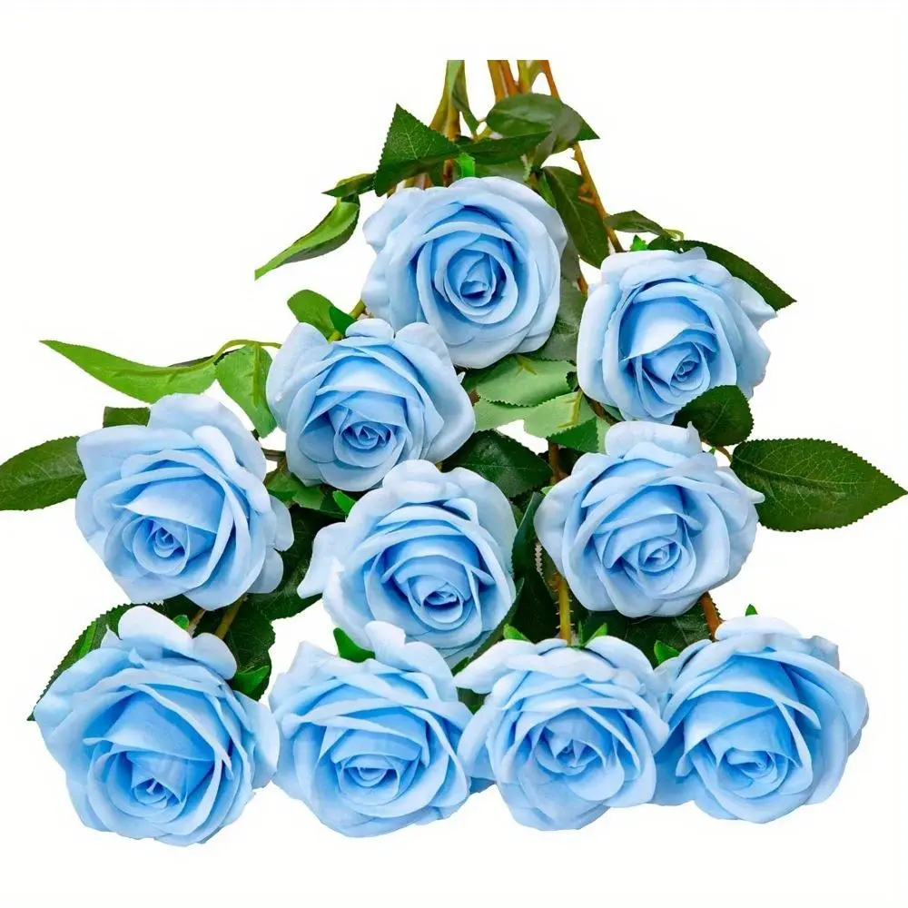 AnYa Decorative Bouquet-Shaped Artificial Silk Rose Set (10-20pcs) - Realistic Roses for Wedding Bridal Arrangements, Home Party Decor & Gifting, Artificial Roses, Gifts, Bathroom kitchen decor