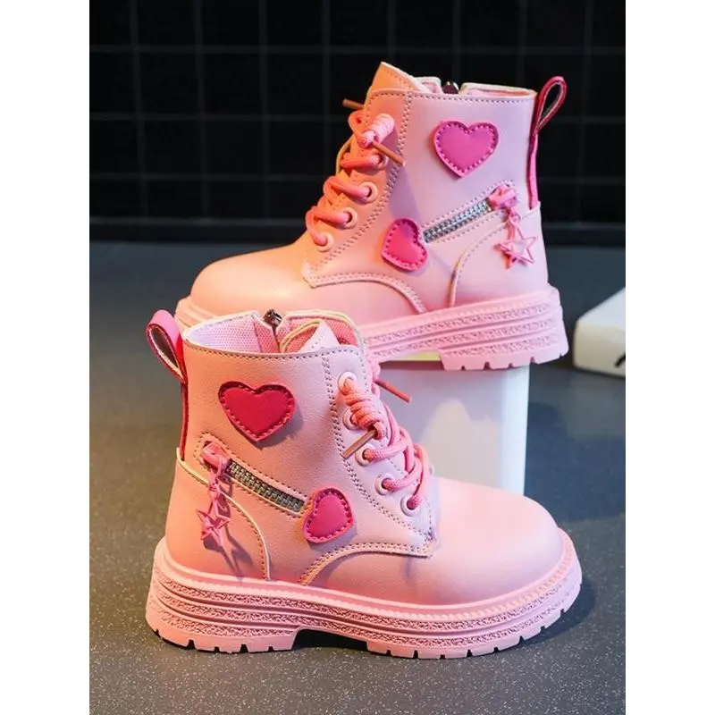 Fashionable Cute Kids Boots, Comfortable Side Zipper Boots for Girls, Casual Trendy Boots for Daily Wear, Perfect for Students