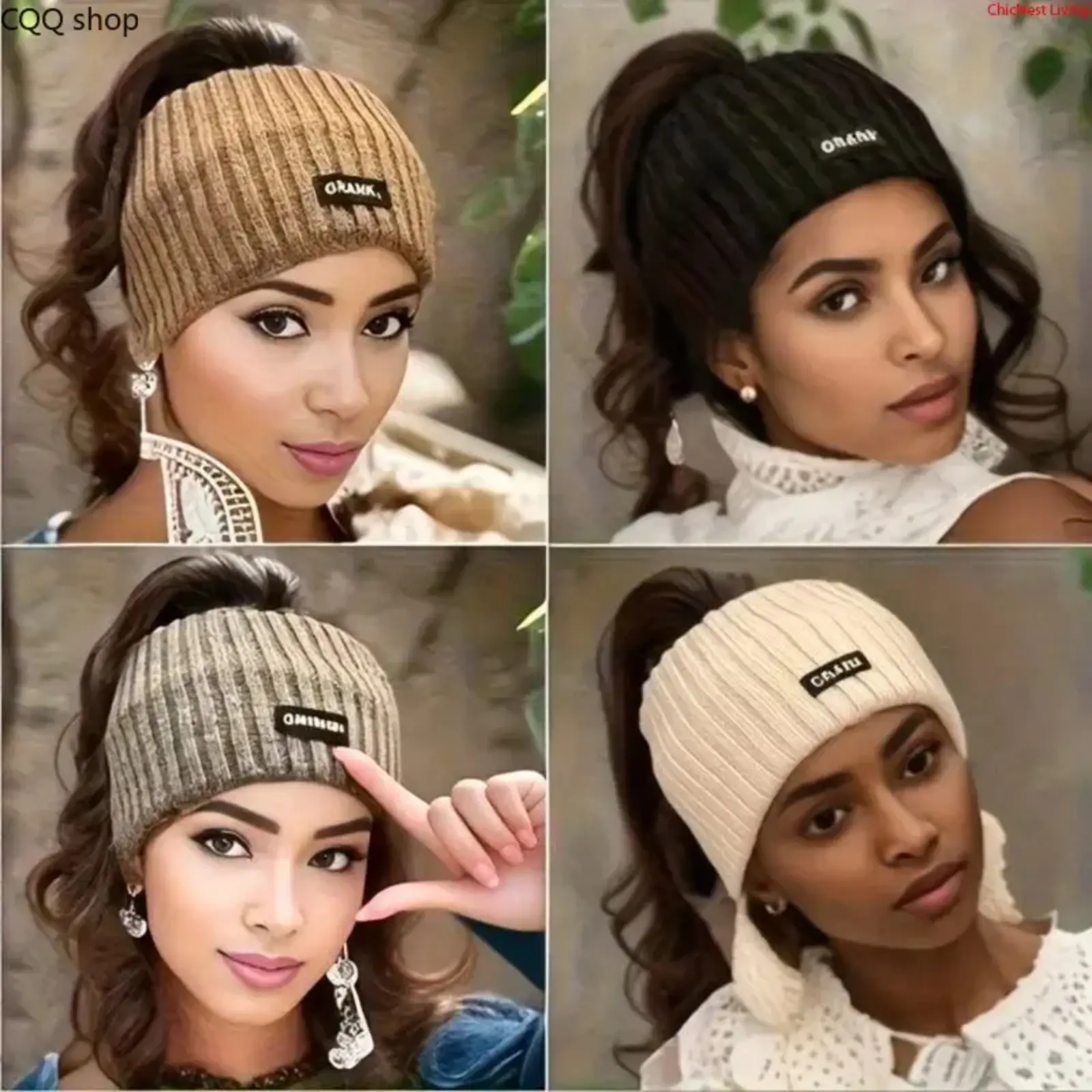 GRANK 4pcs Women's Soft Stretchy Headbands Winter Ear Warmers with Comfort Fit Solid Color Hair Accessories for Cold Weather Stylish Cozy Hairbands for Everyday & Formal Wear SpringStatements,summerwins
