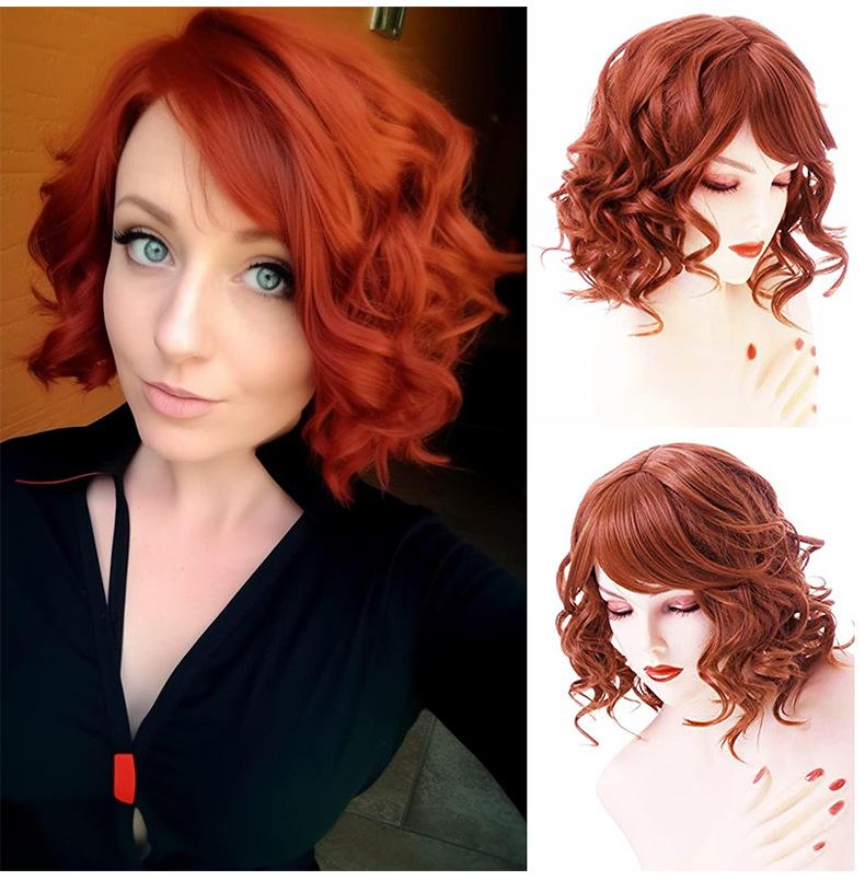 Vintage Short Curly Gold Wig for Women Fashion Retro Heat-Resistant Synthetic Full Cap Vintage Short Curly Gold Wig for Women Fashion Retro Heat-Resistant Synthetic Full Cap