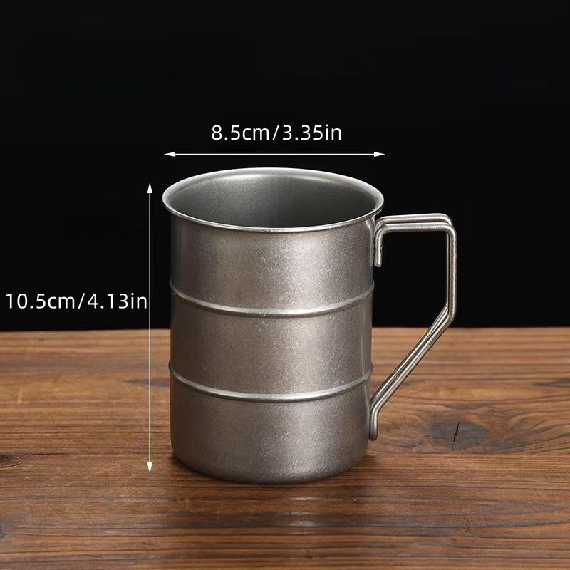 Stainless Steel Coffee Mug, 16oz Beer Cup, Vintage Bamboo Style, Ideal for Collectors & Parties, Outdoor Camping Water Bottle