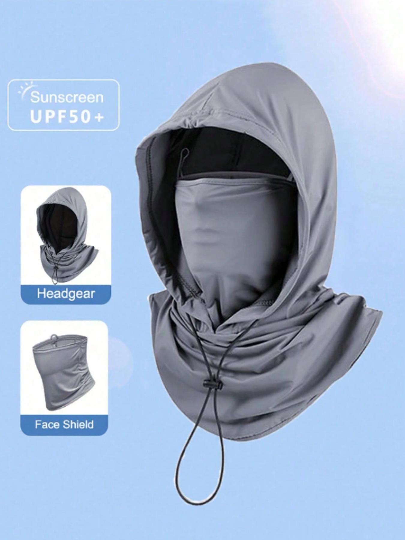 1pcs and 2pcs multifunctional neutral ice silk sunshade balaclava hat - suitable for cycling, full face mask, Windproof face mask - adjustable neckband scarf, outdoor cycling helmet hat, suitable for fishing and outdoor sports. Unisex, same for couples