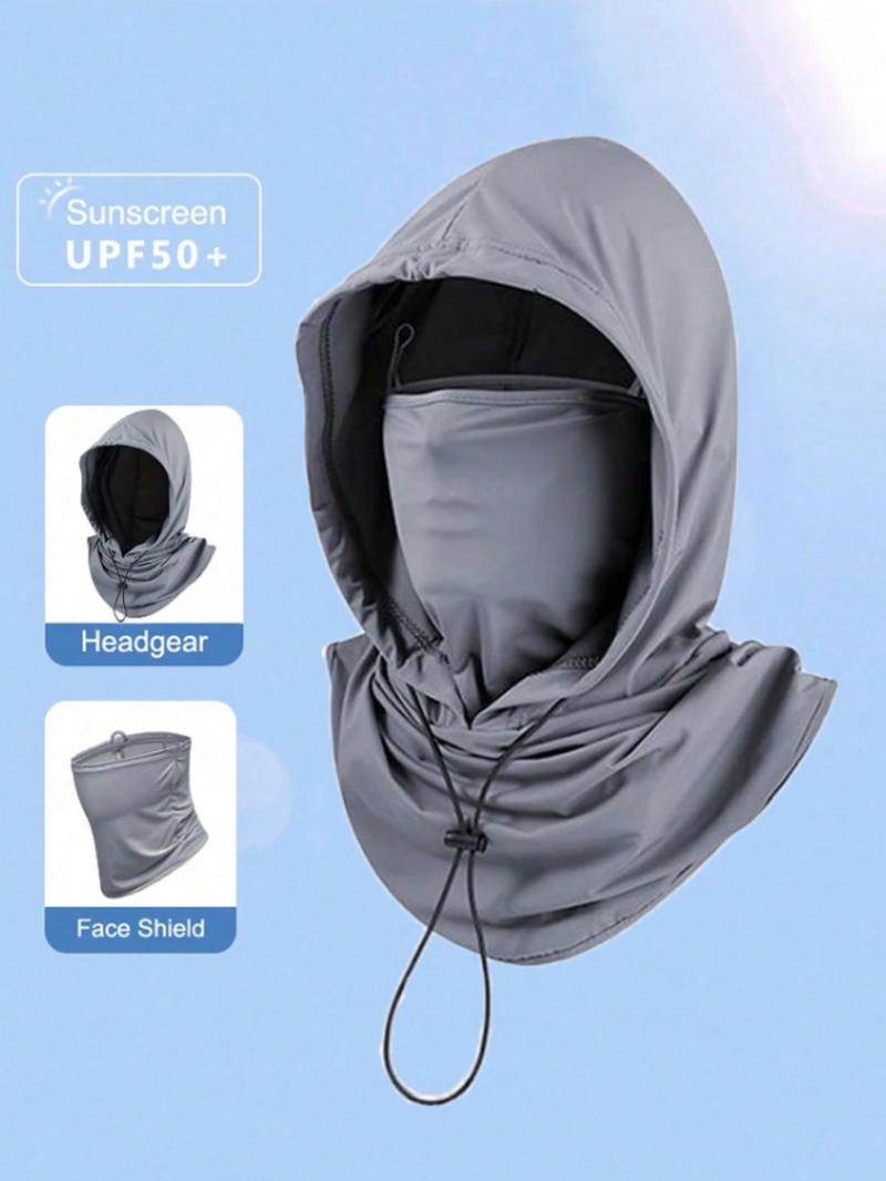 1pcs and 2pcs multifunctional neutral ice silk sunshade balaclava hat - suitable for cycling, full face mask, Windproof face mask - adjustable neckband scarf, outdoor cycling helmet hat, suitable for fishing and outdoor sports. Unisex, same for couples
