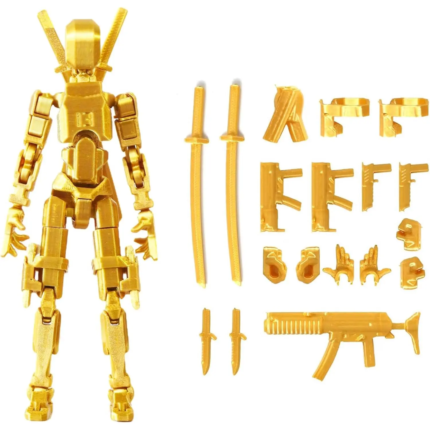 Assembly Completed T13 Action Figure, Titan 13 3D Printed Action Figure, 3D Printed Titan13, Assembled Dummy 13 Lucky 13 Toy Figure