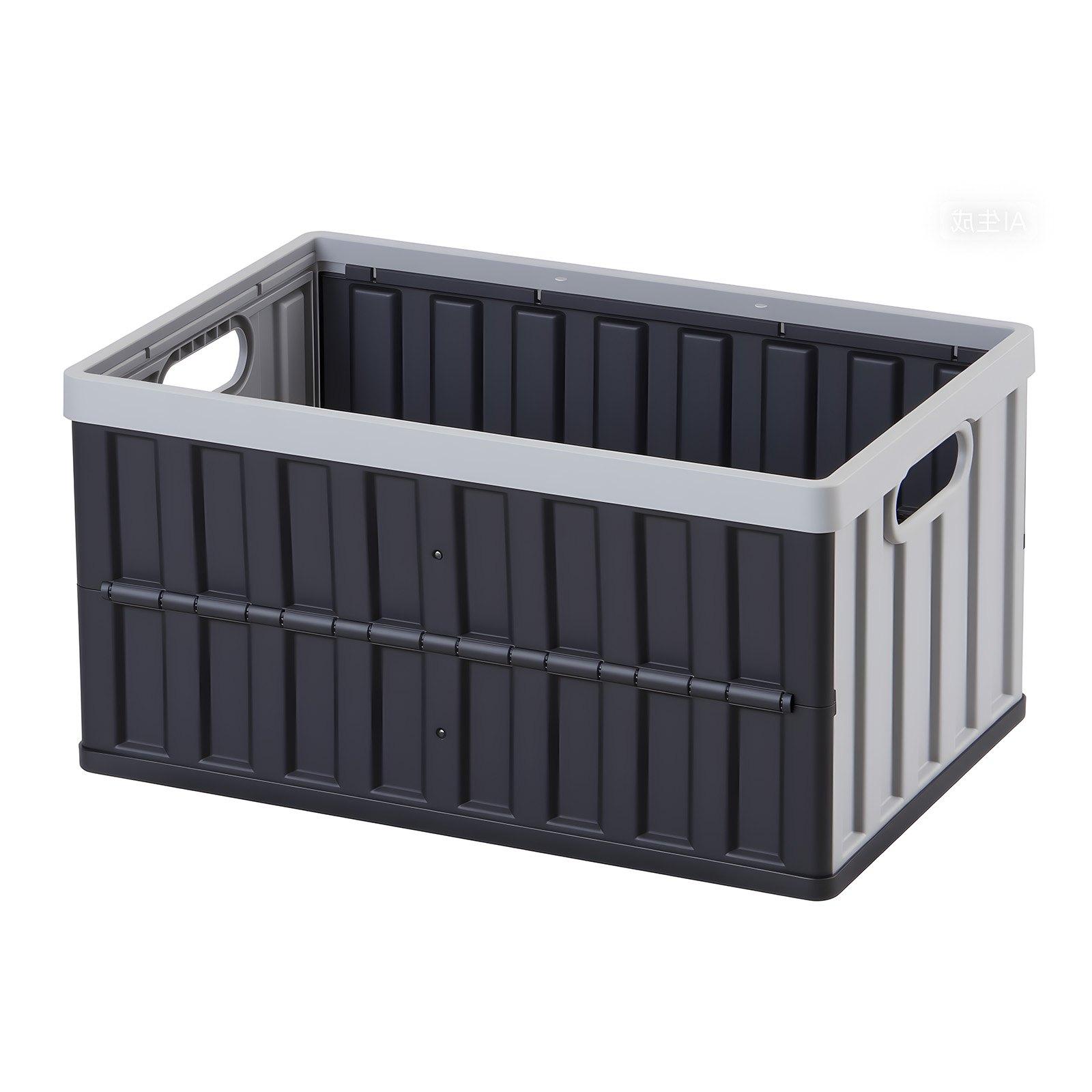 VEVOR Plastic Collapsible Storage Bins with Lids, 65L 3 Packs, Stackable Folding Storage Crates with Handles, Holds 84 lbs Per Bin, Heavy Duty Containers, Space-Saving Baskets, for Home Organizing