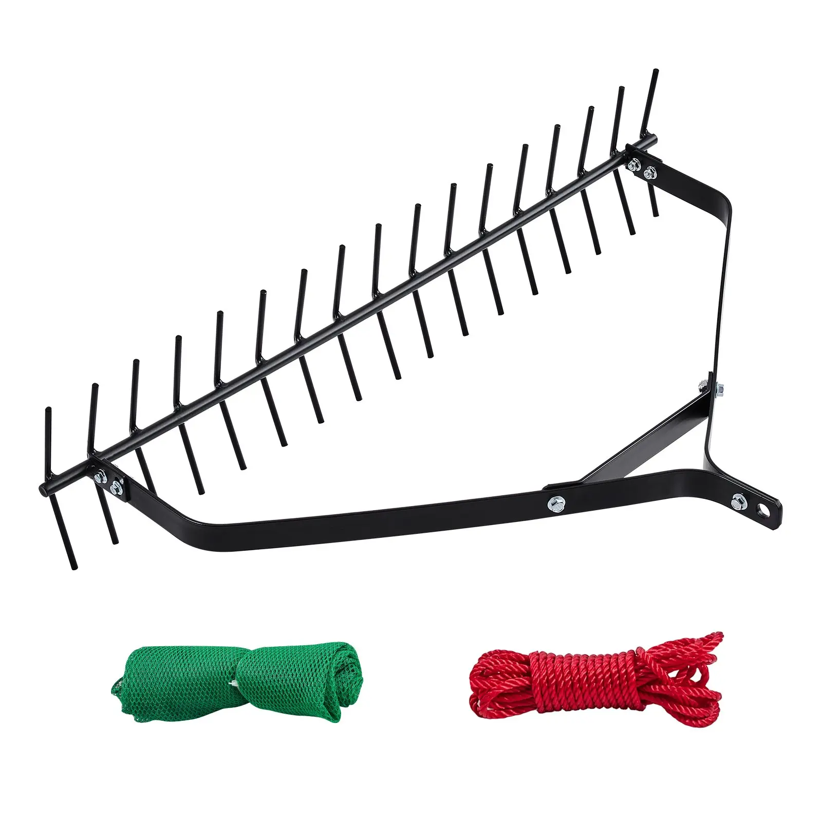 VEVOR 32 in Aquatic Weed Rake, 6.3 in Double Sided Lake Weed Rake, Lightweight Pond Weeds Cutter with 30ft Rope, No Assembly Required, Muck Lilypad Clearing Tool for Pond, Lake, Rivulet