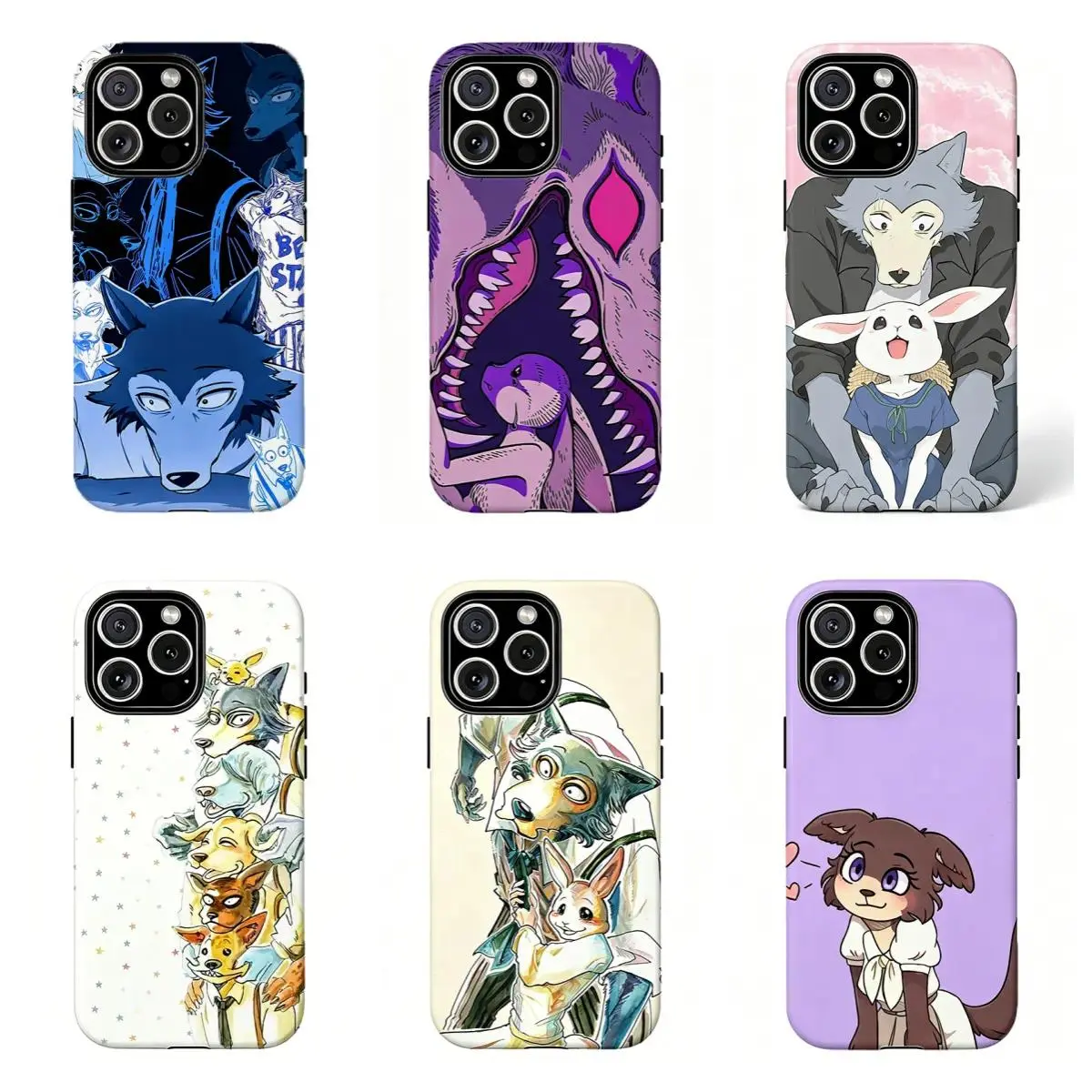 Anime Hard Film Legosi & Haru Juno Animal Glossy Phone Case For IPhone 17-11, Pro Max, Pro Plus, and Samsung S26-23 Safety Two-In-One Case Protection Safety Case