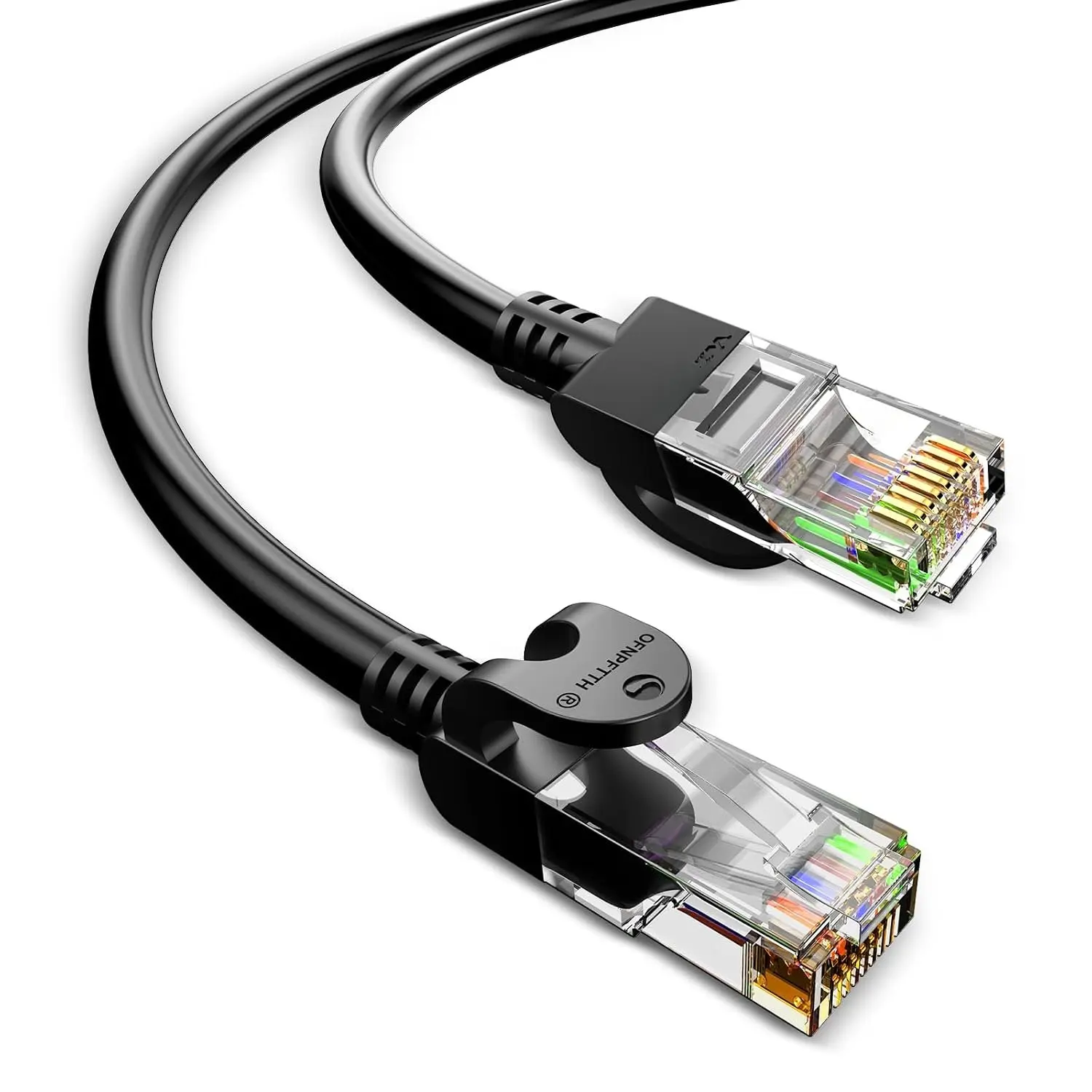 6 Ethernet  1ft, Outdoor & Indoor 10Gbps Support Cat8 Cat7 Network, Flat RJ51 Internet LAN  Patch  for Router, Modem, , Gaming Consoles, Streaming Devices