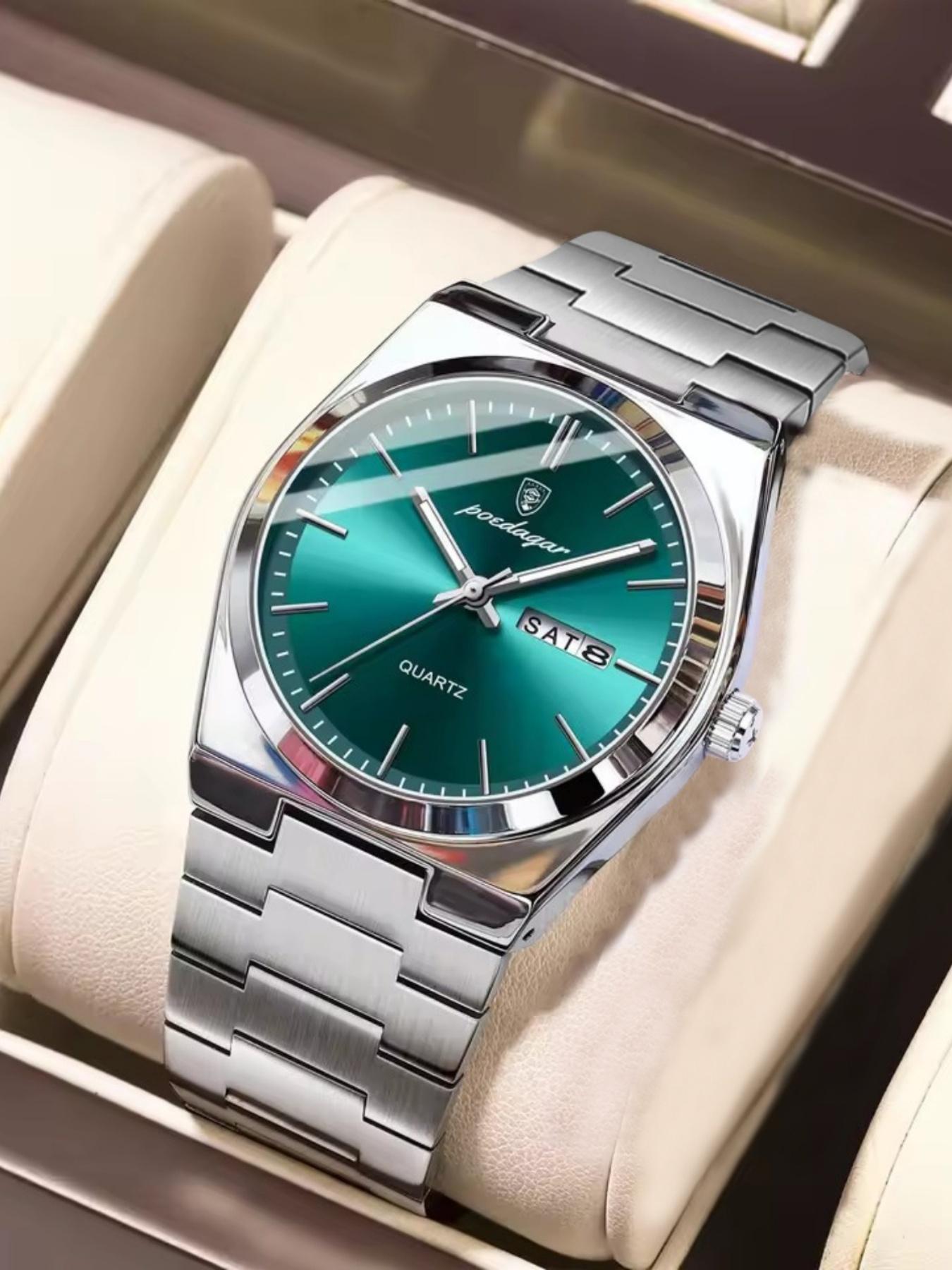 Men's Round Dial Analog Quartz Watch with Stainless Steel Strap, Business Fashion Watch, Modern Fashionable Wristwatch Men's Round Dial Analog Quartz Watch with Stainless Steel Strap, Business Fashion Watch, Modern Fashionable Wristwatch